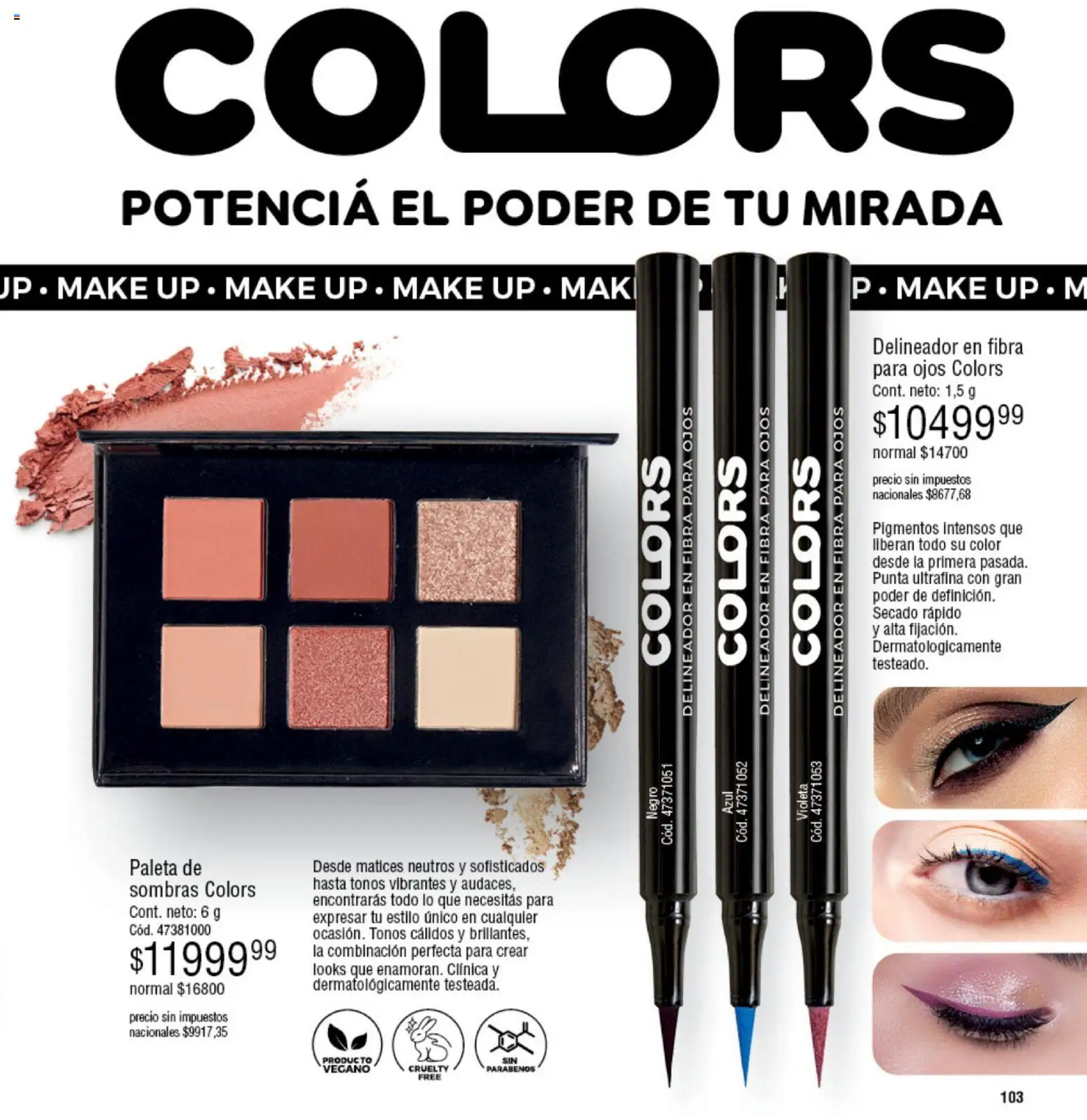 Millanel - Catálogo │ válido desde el 10.11.2025 | Página: 105 | Productos: Delineador, Paleta