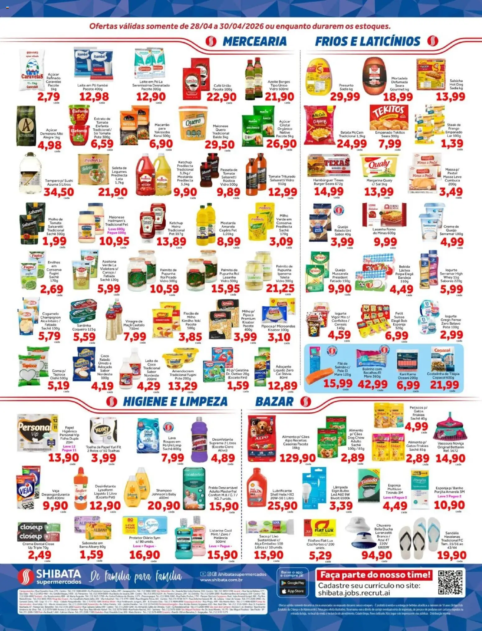Shibata Folheto - válido de 28.04.2026 | Página: 2 | Produtos: Palmito, Salsicha, Presunto, Maionese