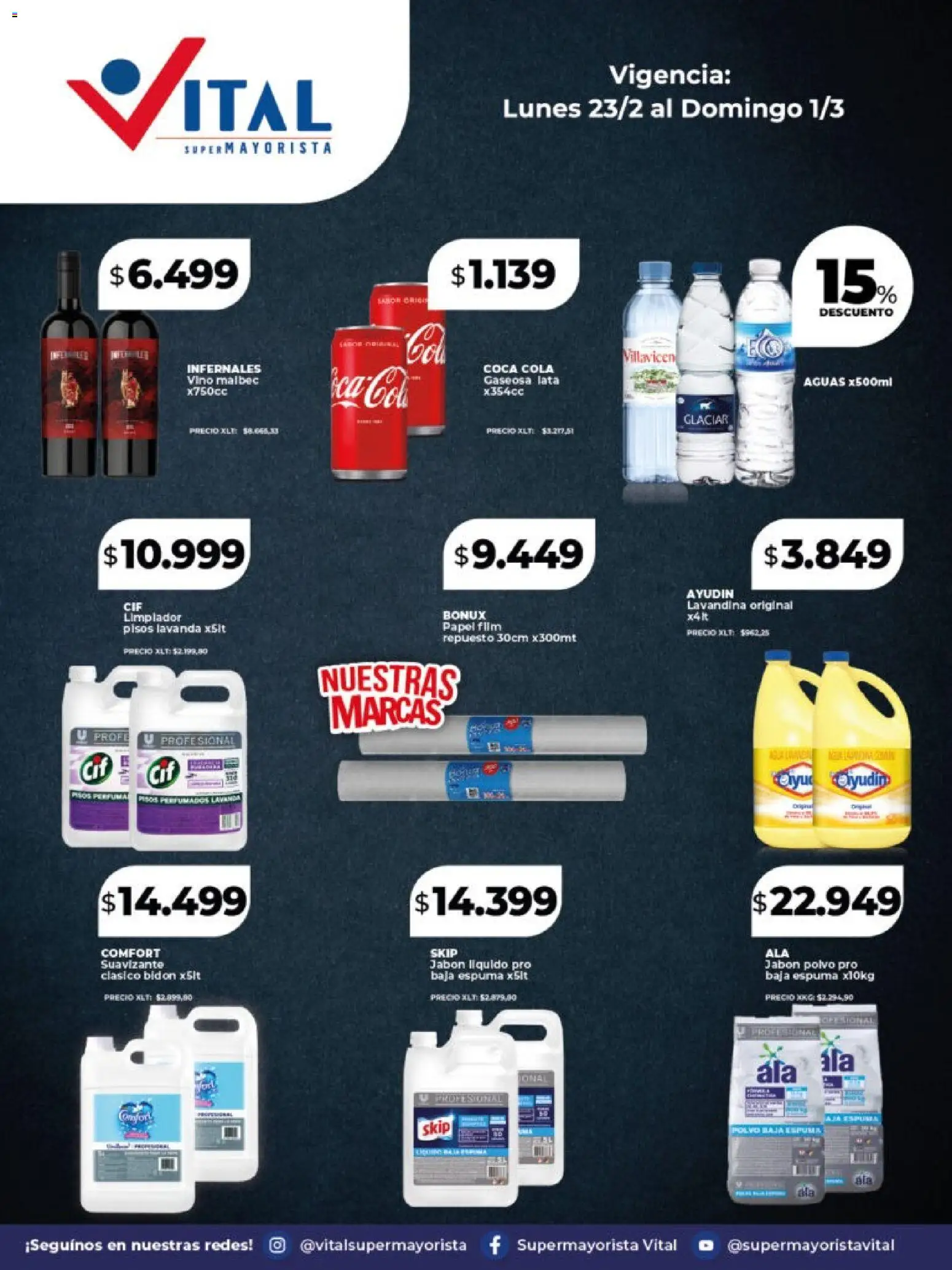 Vital - Especial Vital corporativa │ válido desde el 23.02.2026 | Página: 4 | Productos: Bidón, Polvo, Jabón, Vino