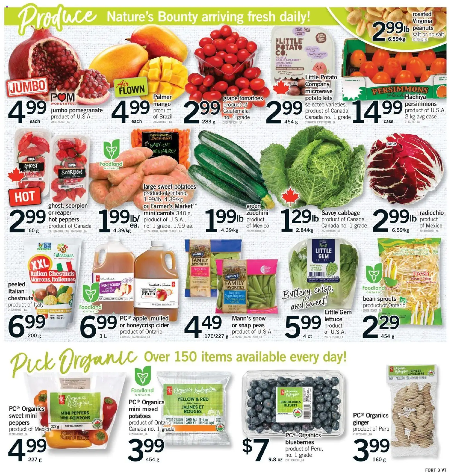 Fortinos flyer valid from 30.10.2025 | Page: 4 | Products: Potatoes, Case, Tomatoes