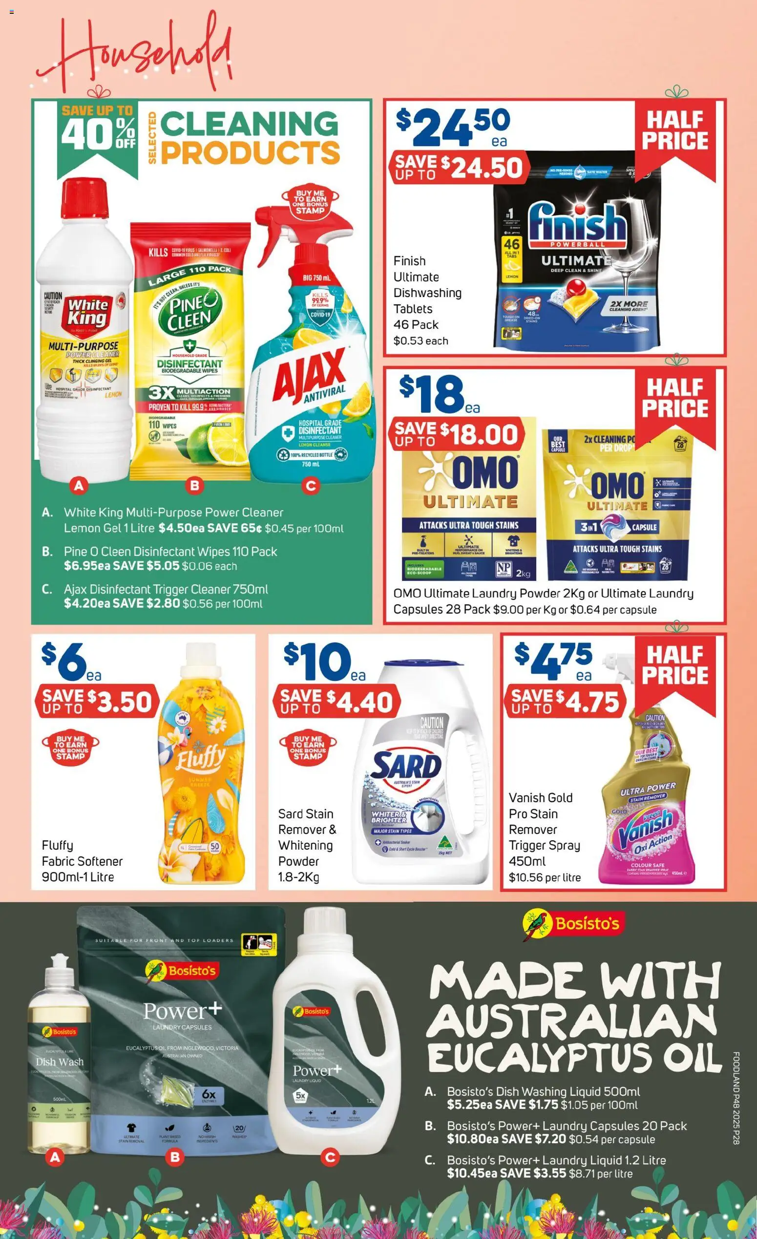 Foodland catalogue - valid from 26.11.2025 | Page: 28 | Products: Household, Plant, Fabric softener, Safe