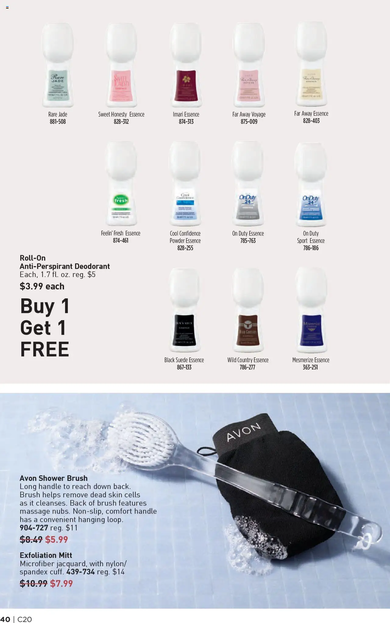 Avon Brochure - valid from 24.09.2025 | Page: 40 | Products: Powder, Brush, Deodorant, Antiperspirant
