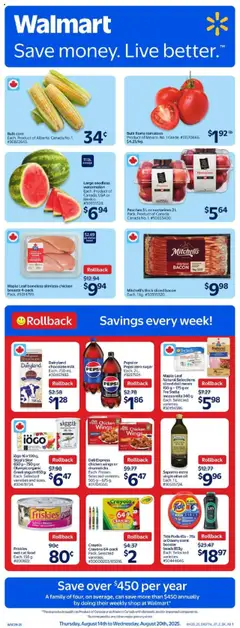 Preview of Walmart - Grocery Flyer - AB from shop Walmart valid from 14.08.2025