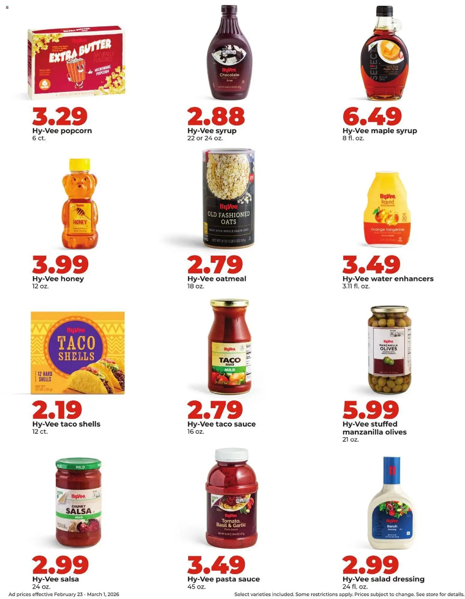 HyVee Weekly Ad - valid from 23.02.2026 | Page: 22 | Products: Chocolate, Microwave, Salad, Sauce