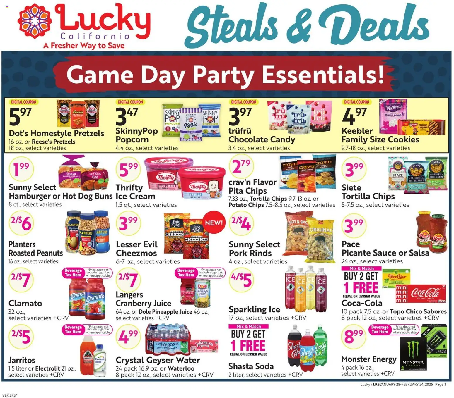Lucky Supermarkets Big Book of Savings - valid from 28.01.2026 | Page: 1 | Products: Oil, Chips, Sauce, Sugar