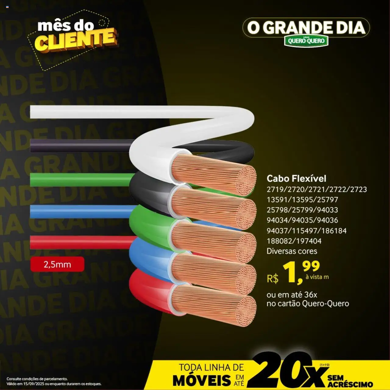 Lojas Quero-Quero Folheto - válido de 15.09.2025 | Página: 25 | Produtos: Cabo