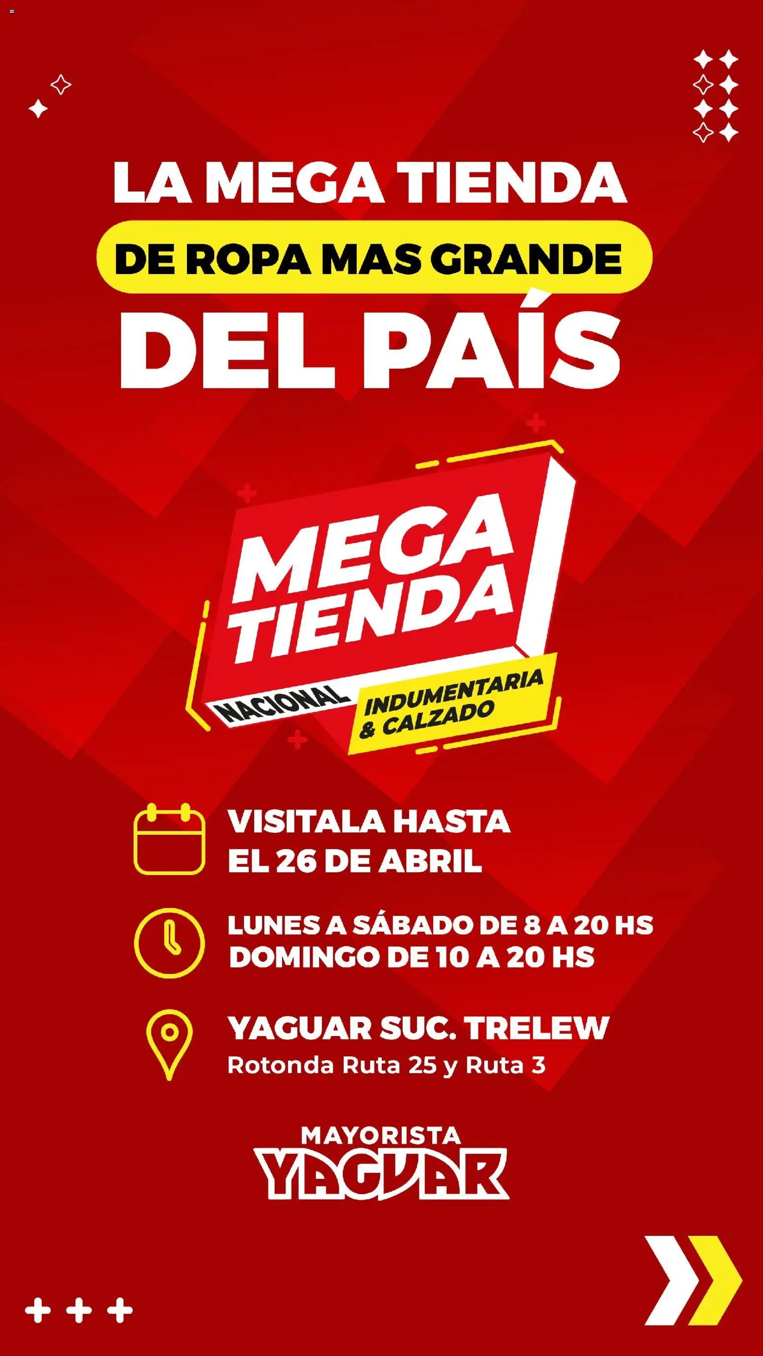 Yaguar - Mega Tienda Trelew │ válido desde el 17.04.2026 | Página: 1 | Productos: Ropa