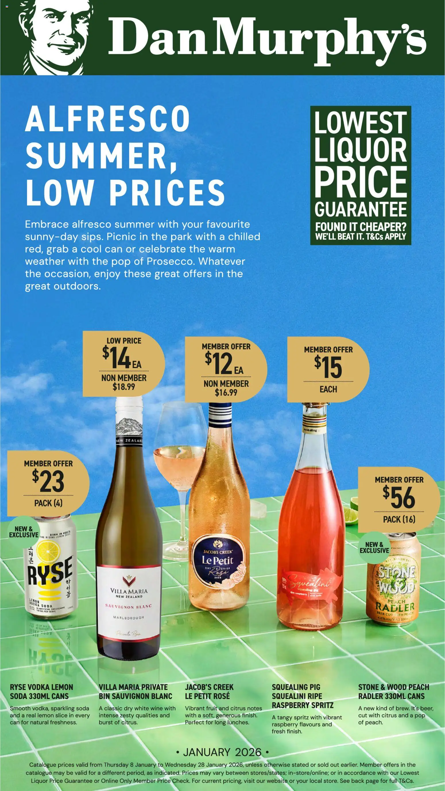Dan Murphy's catalogue - valid from 08.01.2026 | Page: 1 | Products: Wine, Vodka, Peach, Raspberry