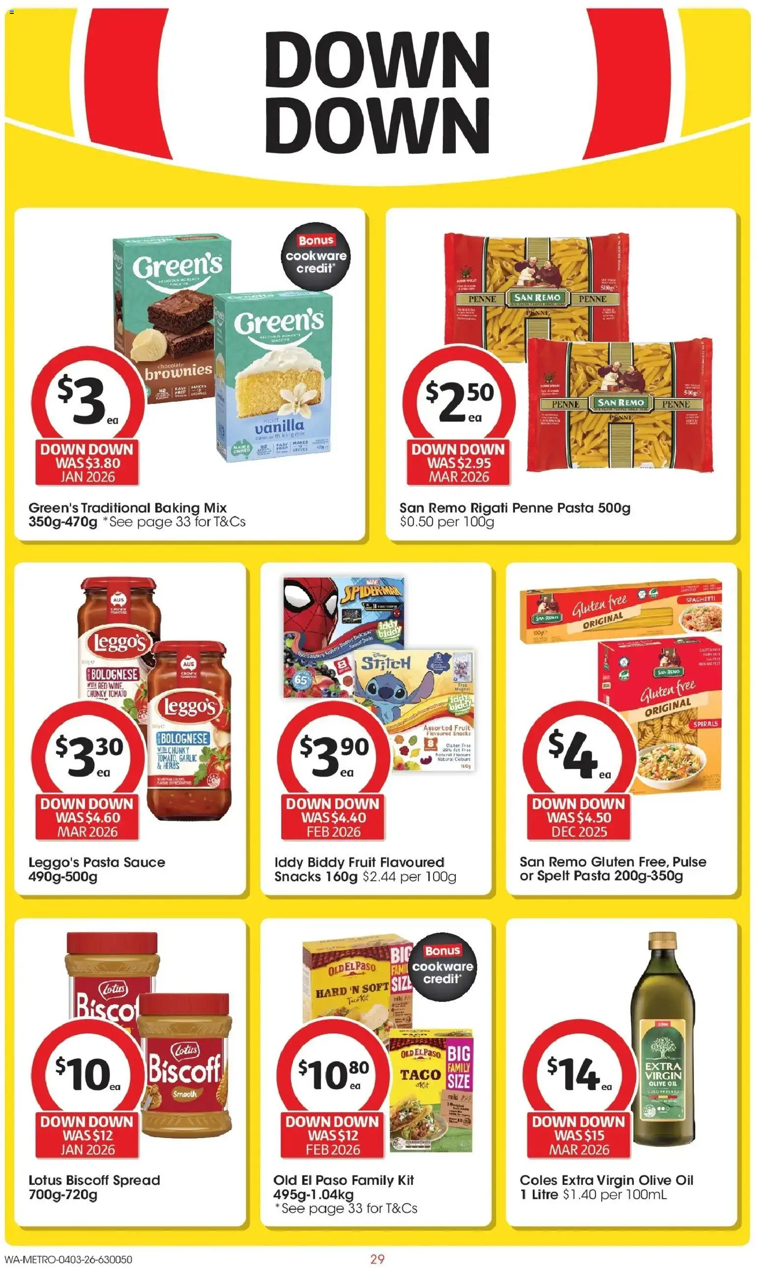 Coles catalogue - valid from 04.03.2026 | Page: 29 | Products: Oil, Cookware, Sauce, Wheat