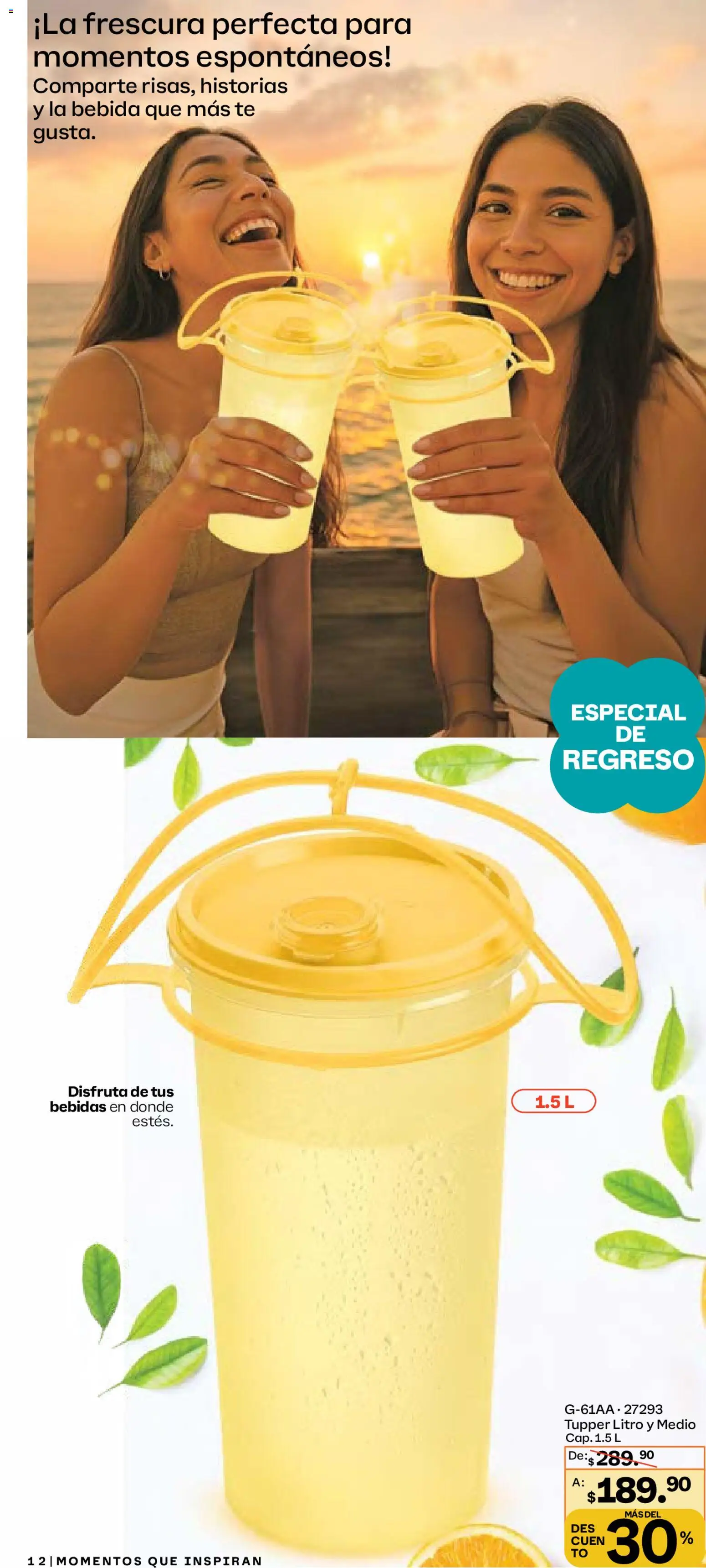 Nuevas ofertas de Tupperware válidas en toda la República Mexicana desde el 29.12.2025. ¡Encuentra las mejores ofertas en Tupperware catálogo! | Página: 12 | Productos: Tupper, Té