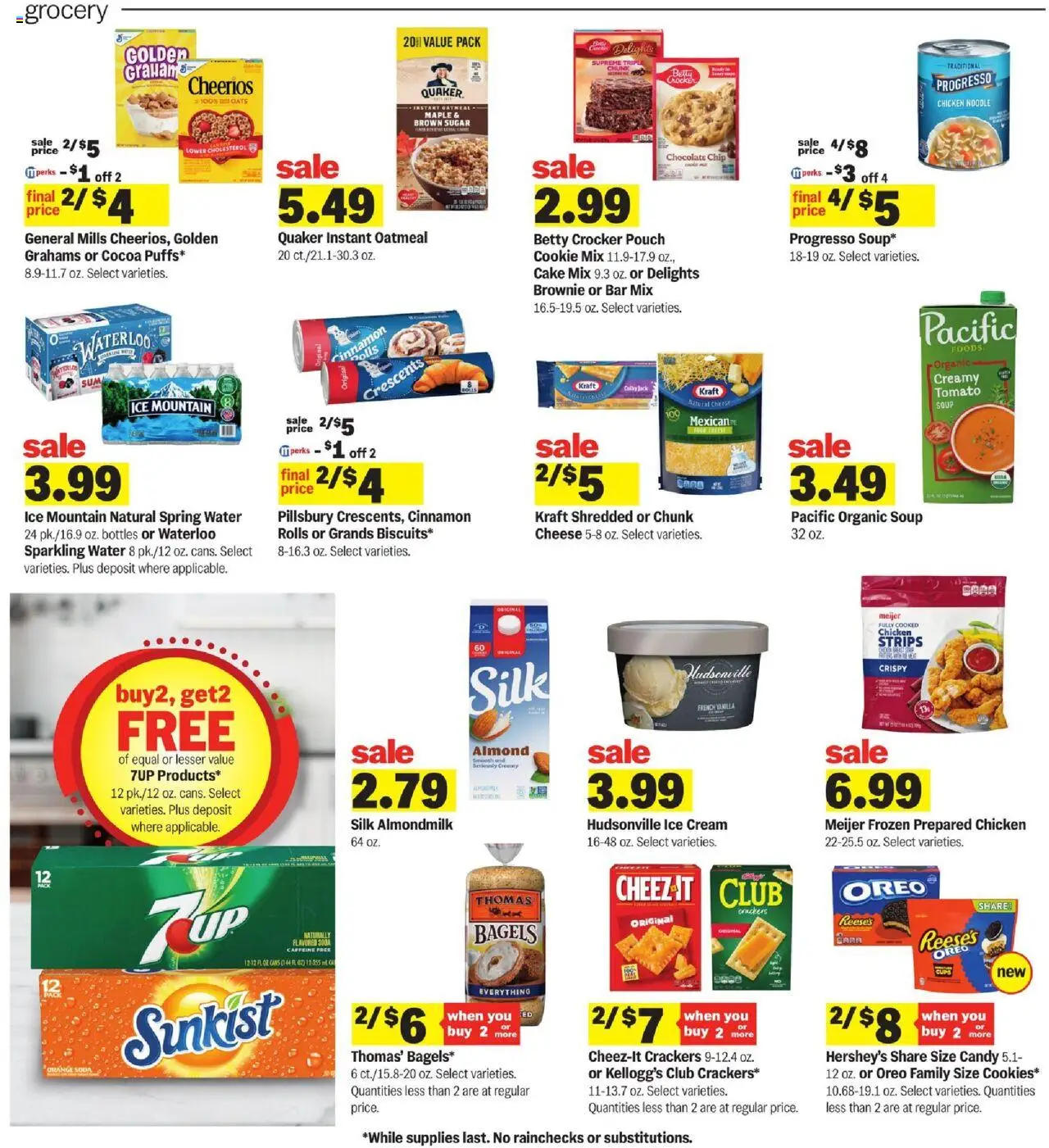 Meijer Weekly Ad - valid from 24.09.2025 | Page: 3 | Products: Cream, Ice cream, Sugar, Chocolate Chip