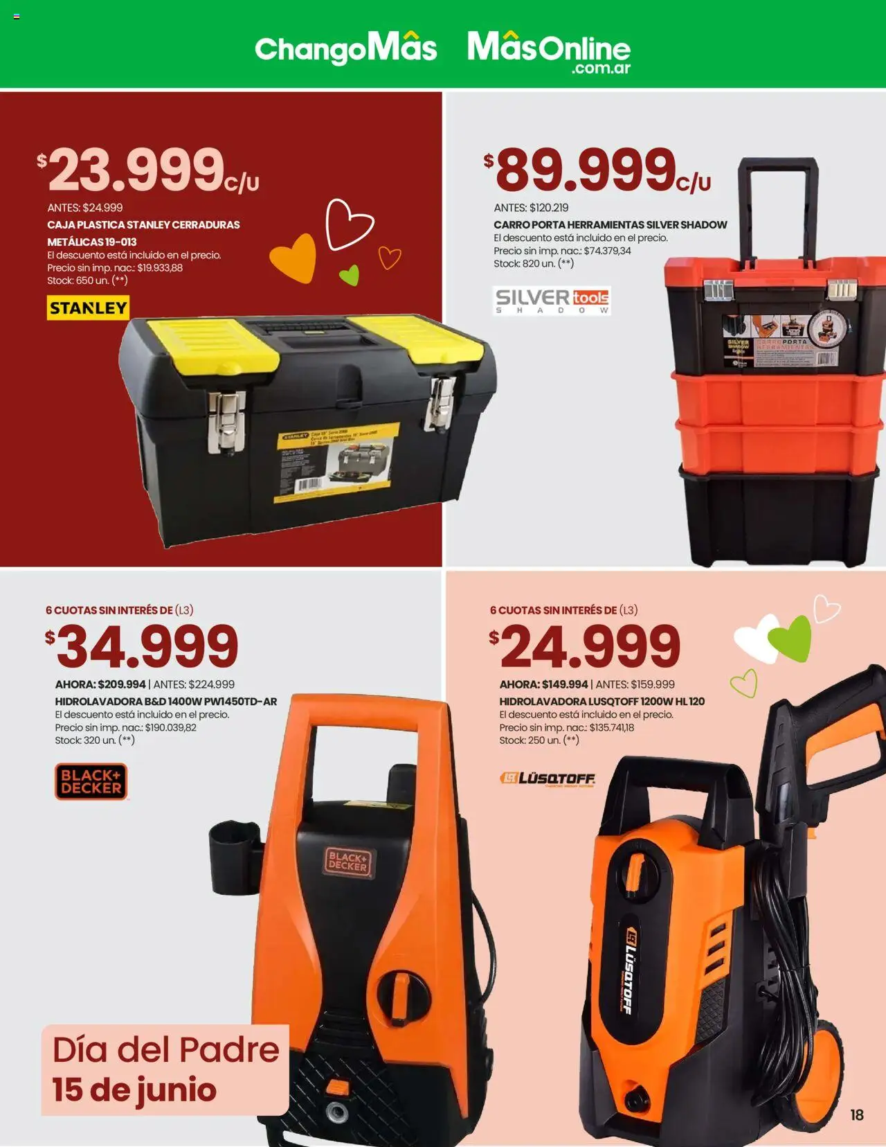 Changomas Feliz día, papá │ válido desde el 05.06.2025 | Página: 19 | Productos: Caja, Hidrolavadora