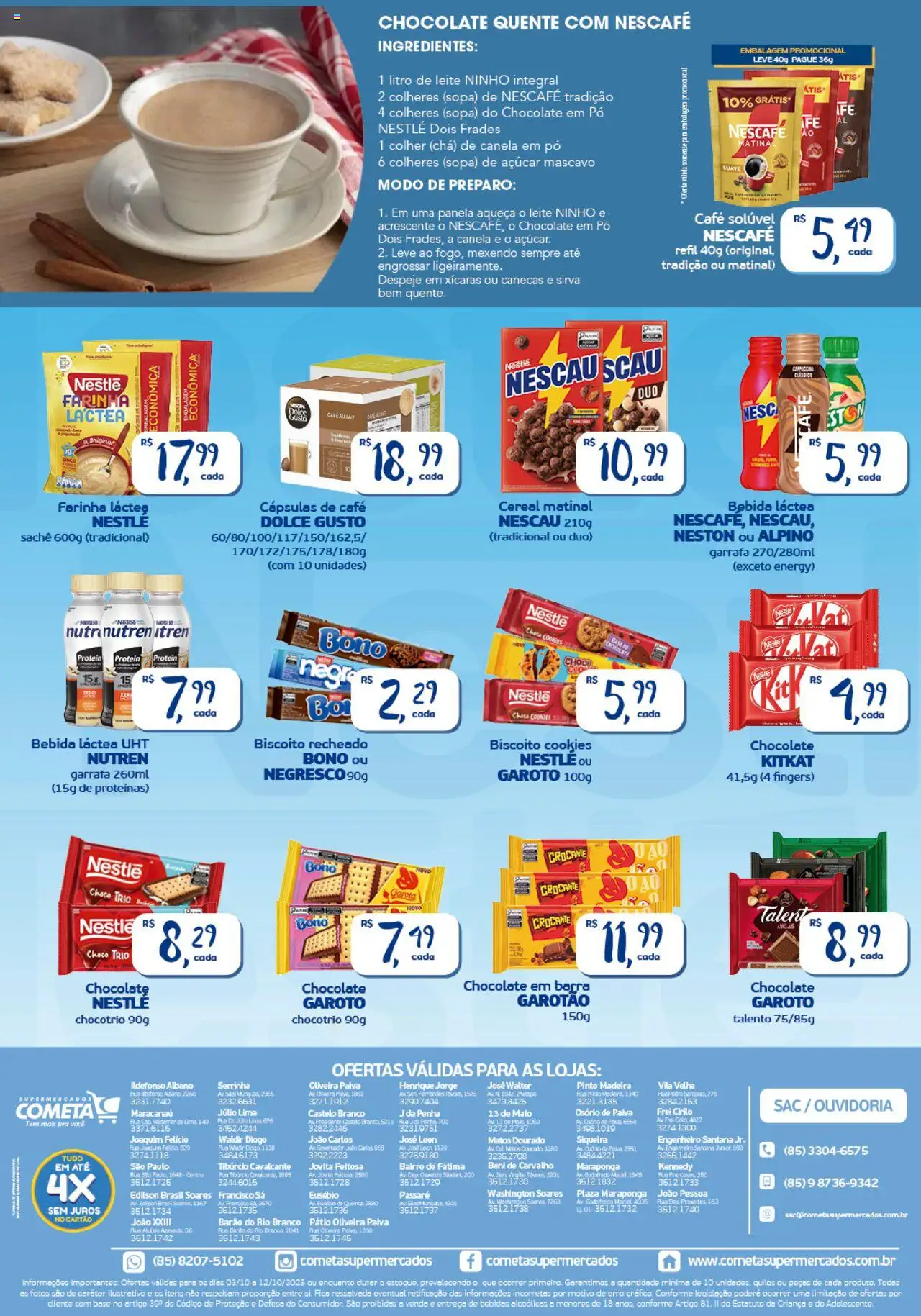 Cometa Supermercados Folheto - válido de 03.10.2025 | Página: 2 | Produtos: Pó, Panela, Café, Café solúvel