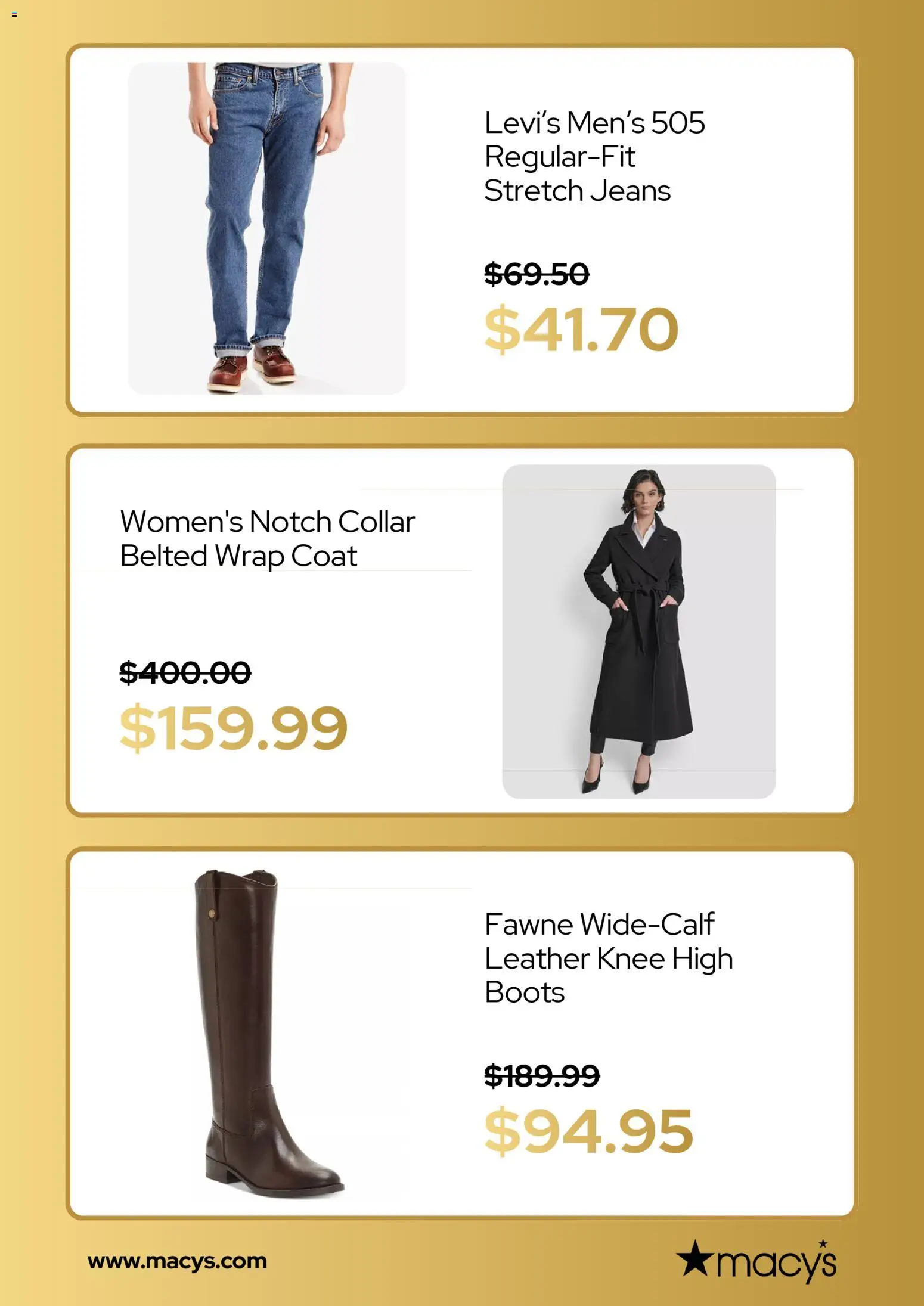 Macy's Black Friday - valid from 24.11.2025 | Page: 7 | Products: Coat, Boots, Jeans