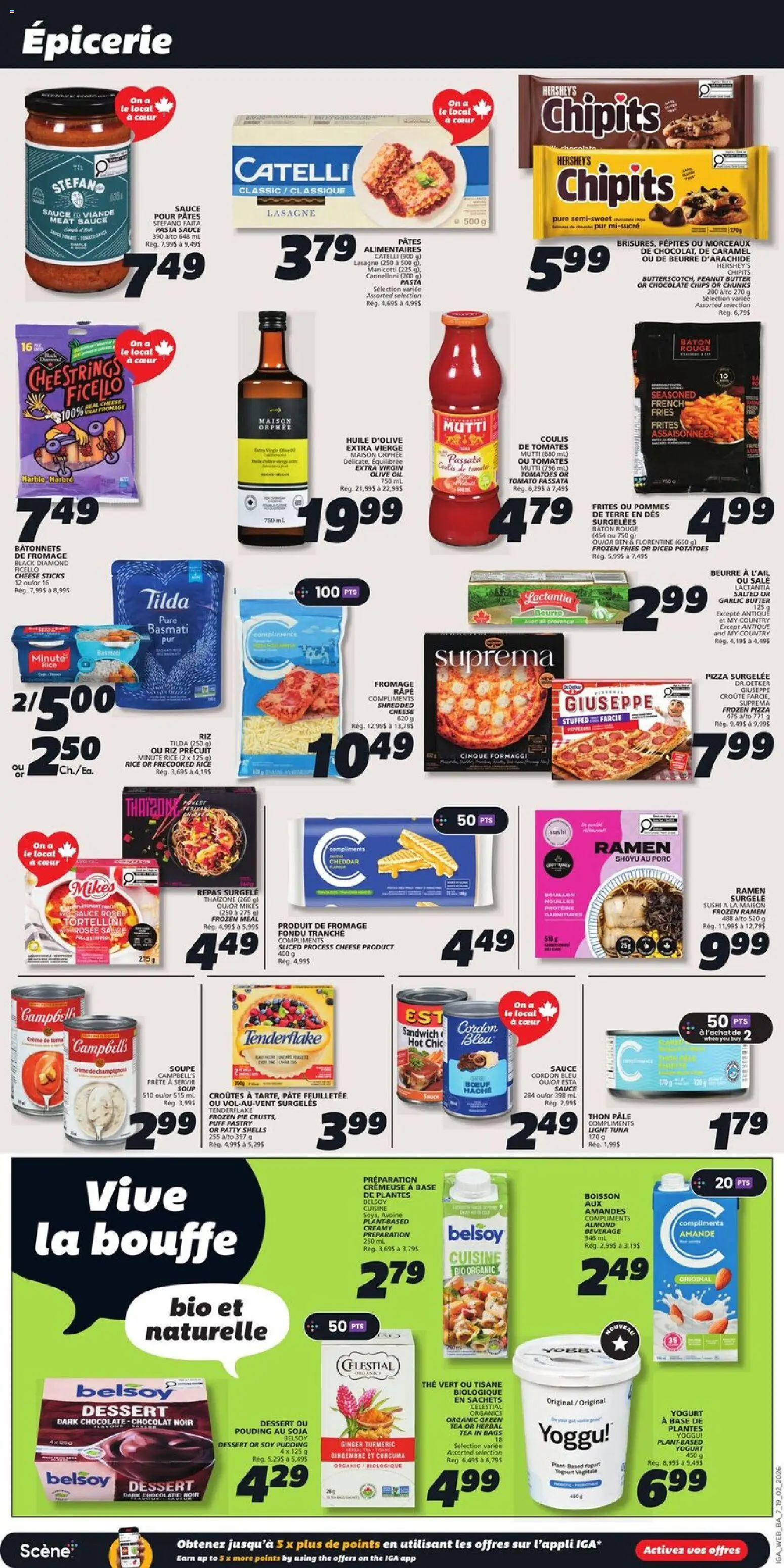 IGA flyer valid from 19.02.2026 | Page: 9 | Products: Rice, Yogurt, Oil, Chocolate