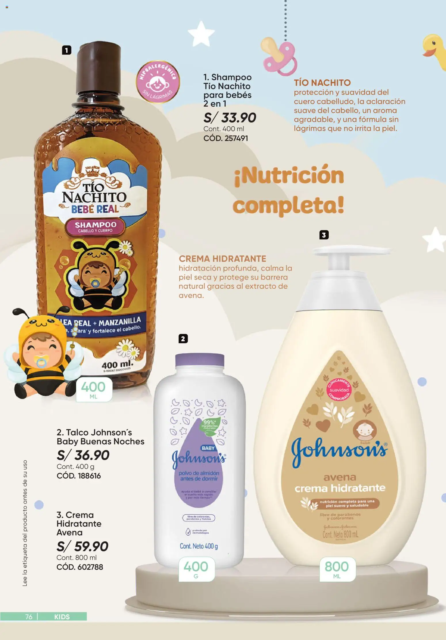 Catálogo Azzorti válido desde 24.11.2025 | Página: 76 | Productos: Shampoo, Crema, Avena, Polvo