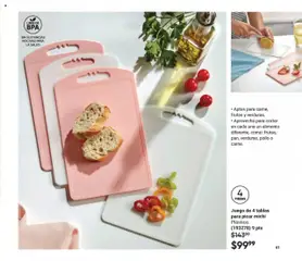 Nuevas ofertas de AVON válidas en toda la República Mexicana desde el 13.09.2025. ¡Encuentra las mejores ofertas en Juego de 4 tablas para picar michi, Plástico. (193278) 9 pts! | Página: 61