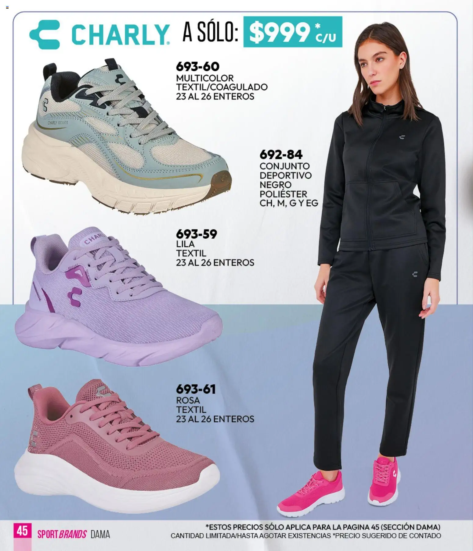 Nuevas ofertas de Cklass válidas en toda la República Mexicana desde el 05.03.2026. ¡Encuentra las mejores ofertas en Cklass catálogo Verano Sportbrands Dama! | Página: 46 | Productos: Conjunto