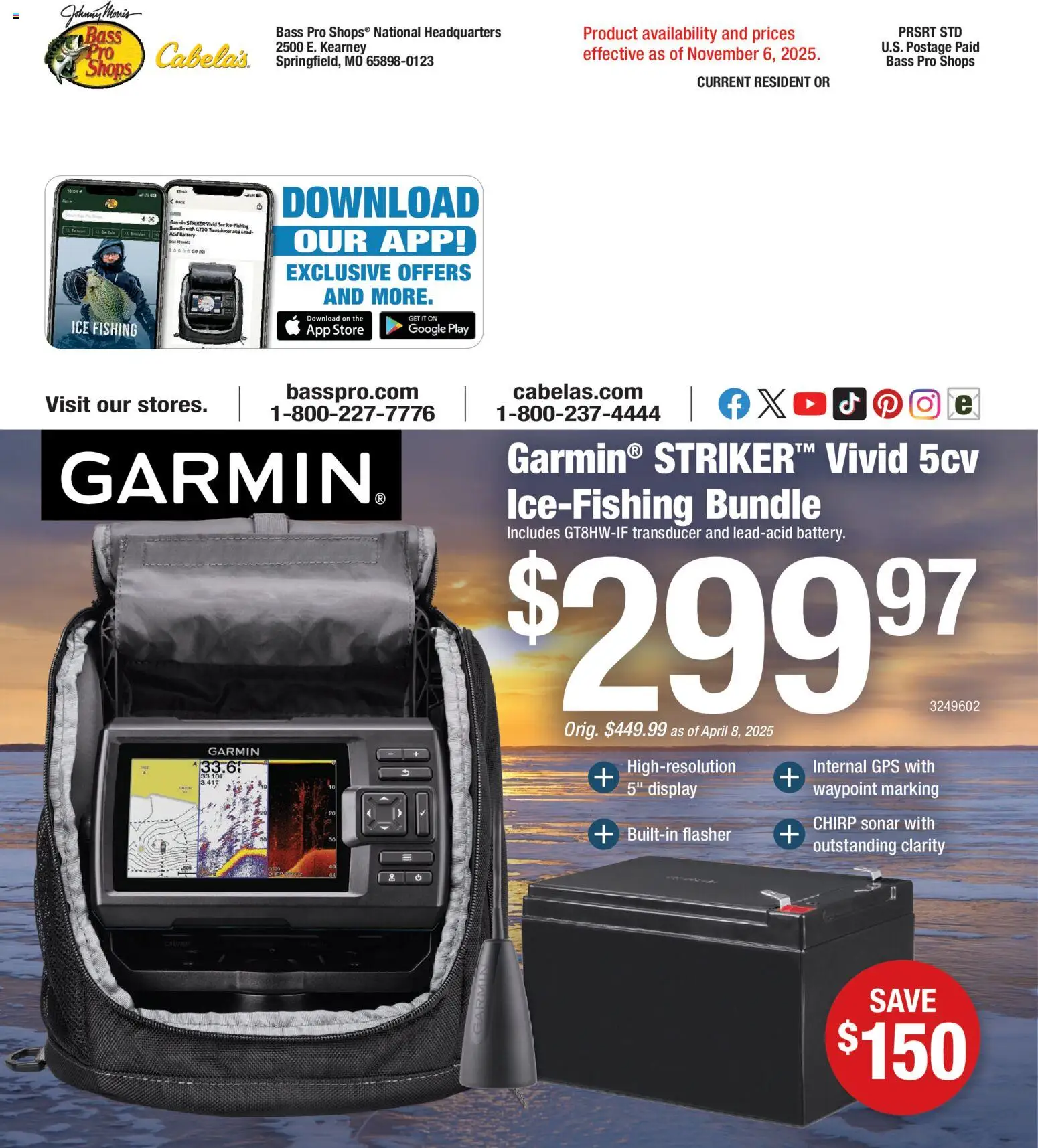 Cabela's Ice Fishing 25 - valid from 01.11.2025 | Page: 40 | Products: Battery, Flasher