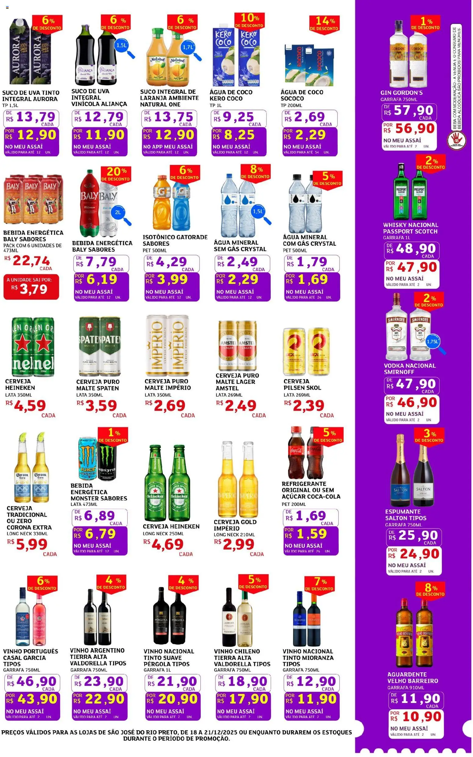 Assaí Atacadista Folheto - válido de 18.12.2025 | Página: 3 | Produtos: Coco, Vinho, Refrigerante, Monster