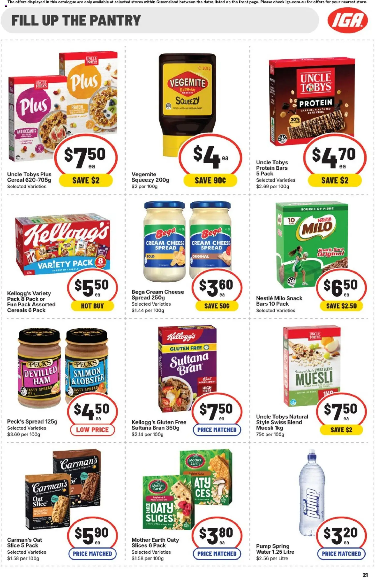 IGA catalogue - valid from 07.01.2026 | Page: 24 | Products: Cereal, Water, Salmon, Blueberries