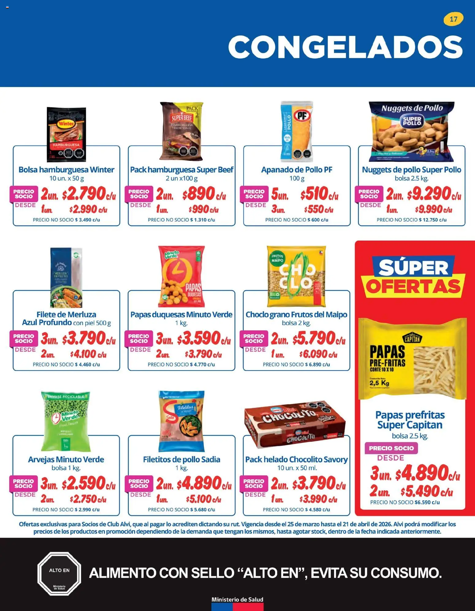 Alvi ofertas  │ válido desde el 25.03.2026 | Página: 17 | Productos: Bolsa, Pollo, Choclo, Arvejas