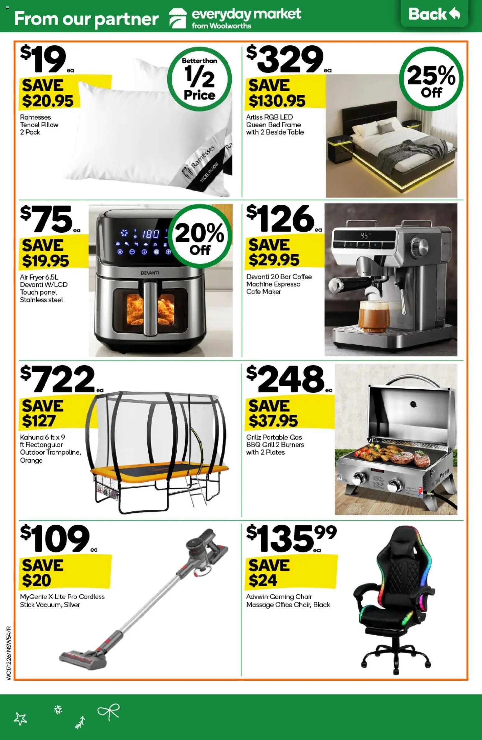 Woolworths catalogue - valid from 17.12.2025 | Page: 54 | Products: Bed frame, Table, Chair, Pillow