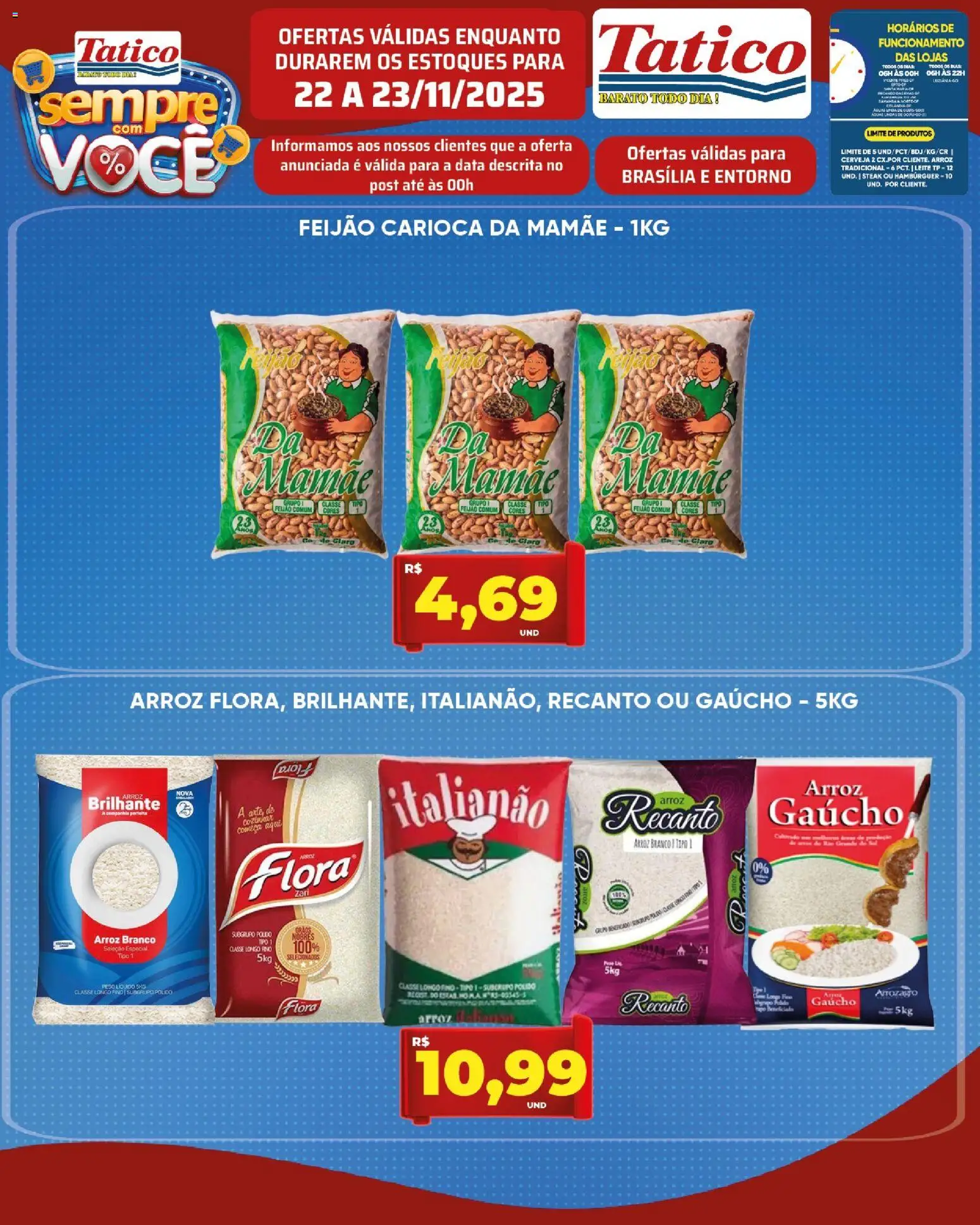 Tatico Folheto - válido de 24.11.2025 | Página: 16 | Produtos: Feijão, Leite, Arroz, Hambúrguer