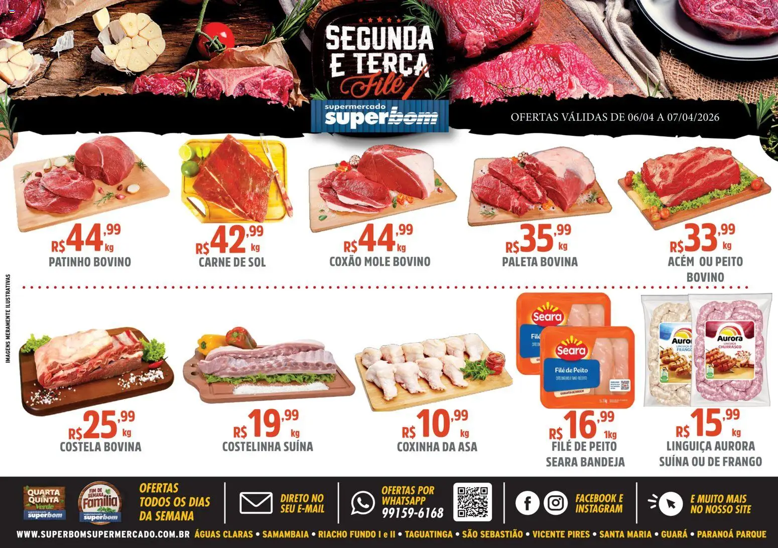 Superbom Folheto - válido de 06.04.2026 | Página: 1 | Produtos: Acém, Carne, Bandeja, Frango