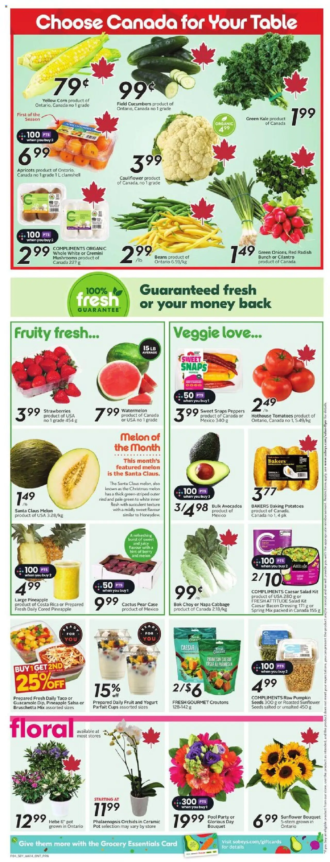 Sobeys flyer valid from 31.07.2025 | Page: 7 | Products: Potatoes, Case, Yogurt, Pumpkin