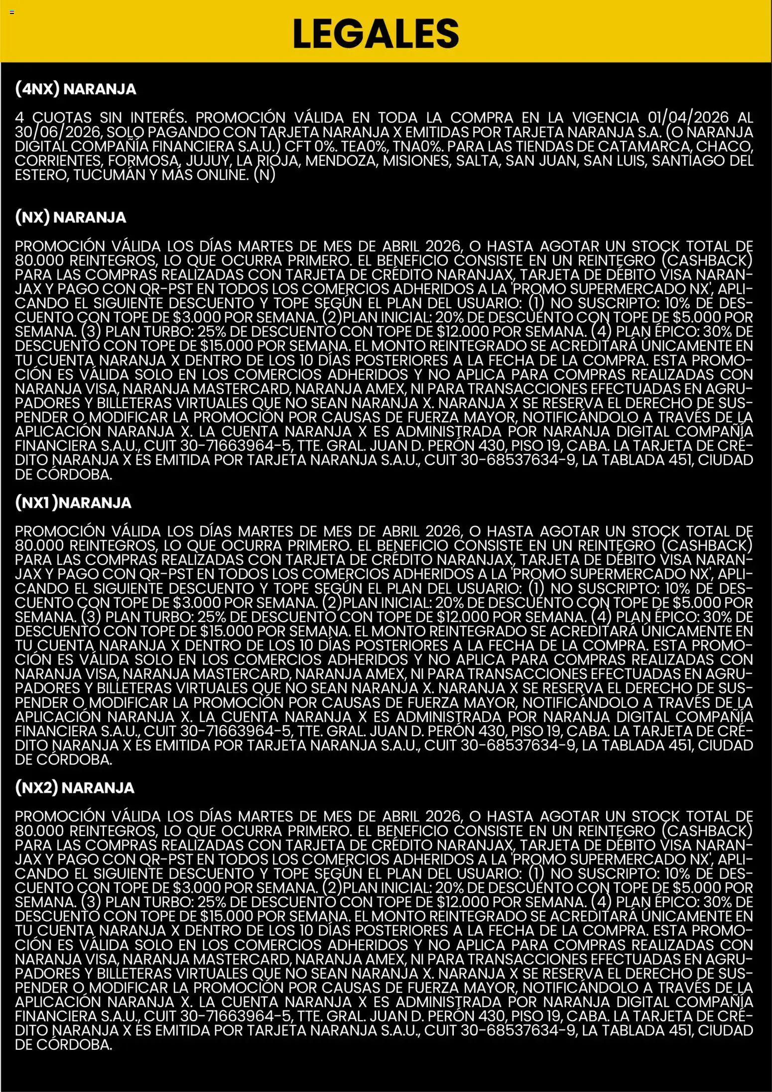 Changomas - Medios de Pago │ válido desde el 01.04.2026 | Página: 10