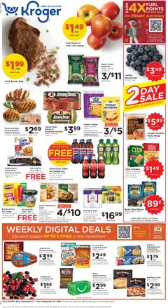 Preview of Kroger weekly ads valid from 17.09.2025