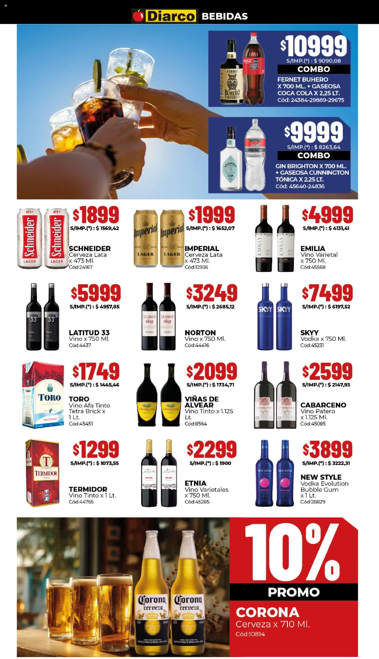 Diarco - Ofertas Interior │ válido desde el 15.12.2025 | Página: 8 | Productos: Vodka, Gaseosa, Vino, Cerveza