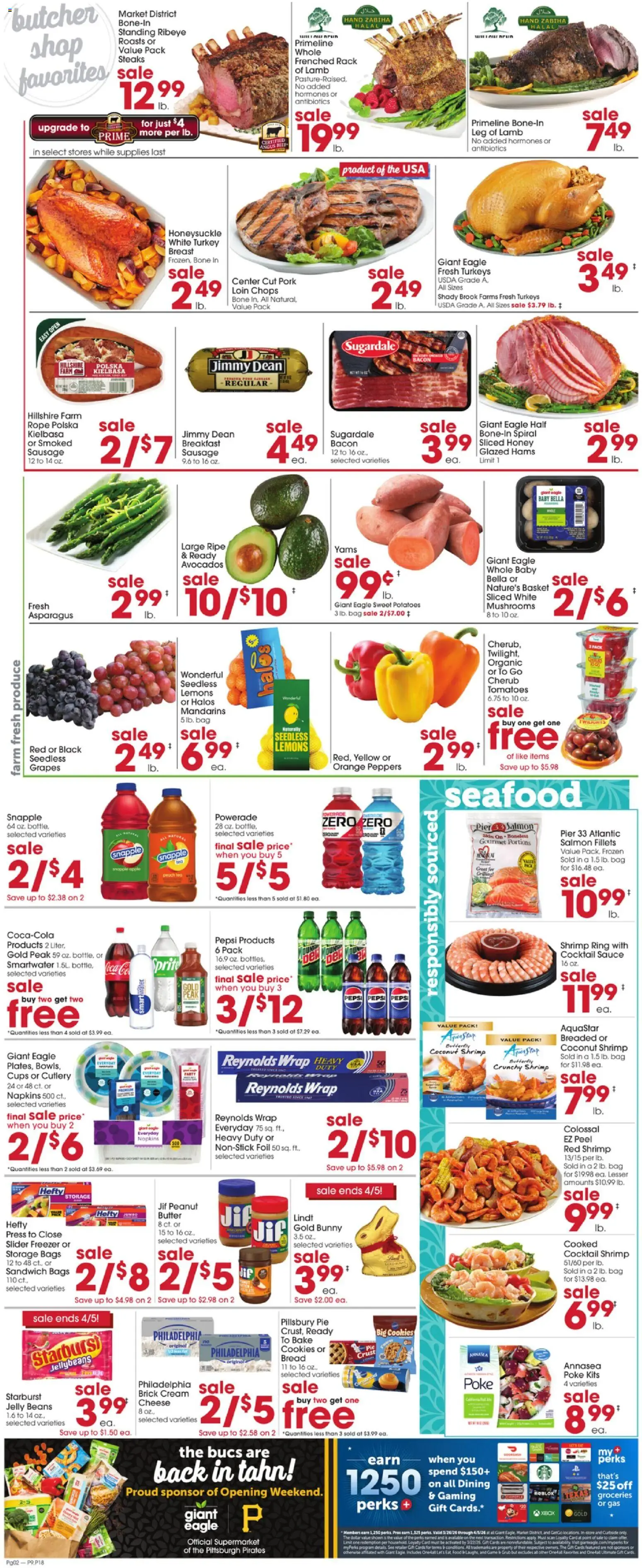 Giant Eagle Weekly Ad - valid from 02.04.2026 | Page: 2 | Products: Mandarins, Basket, Cookies, Grapes