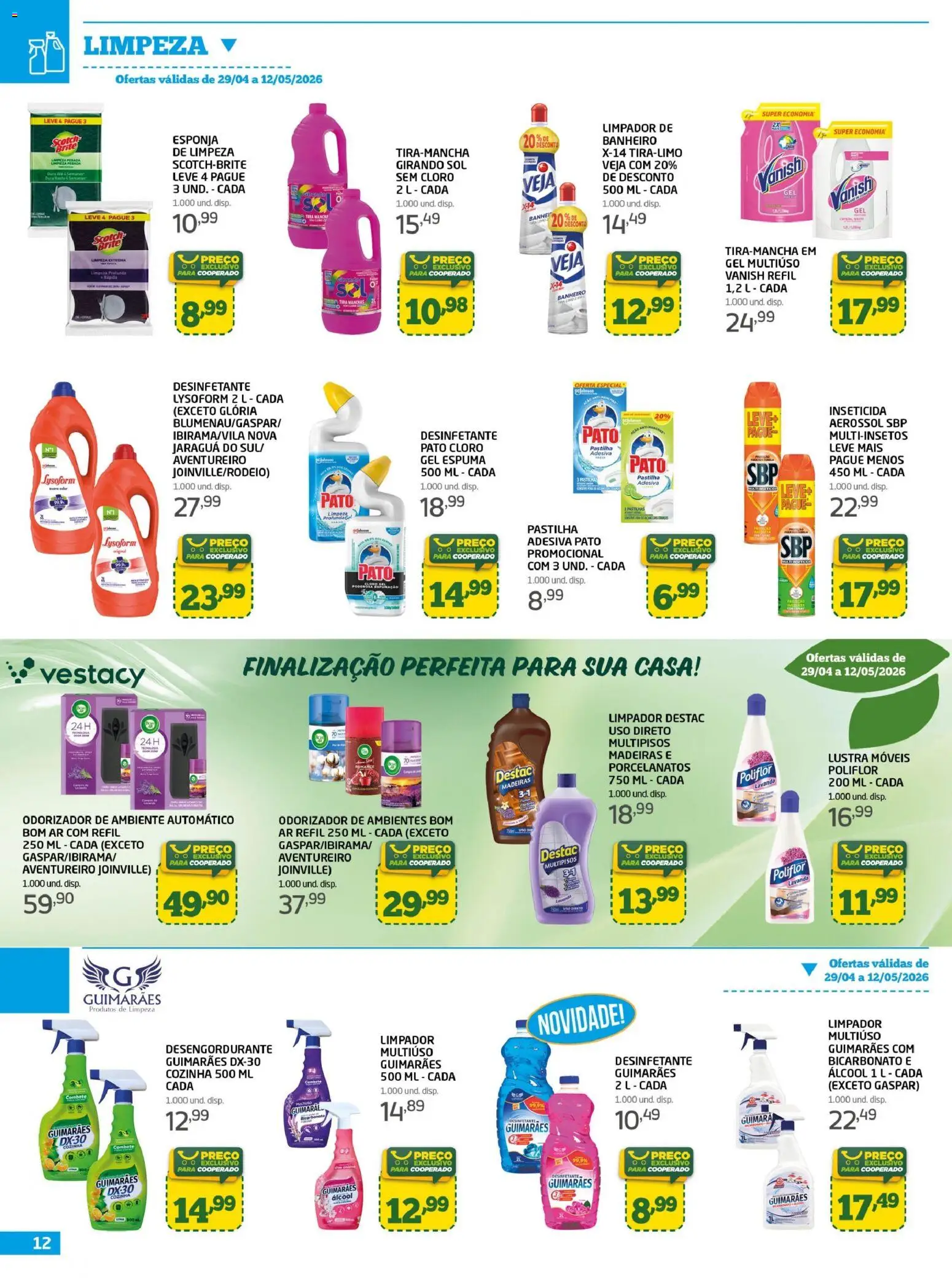 Cooper Folheto - válido de 29.04.2026 | Página: 12 | Produtos: Lustra móveis, Madeiras, Tira manchas, Desengordurante