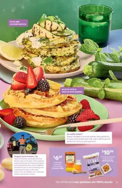 Preview of Aldi Here for the Spring - valid from 17.09.2025 | Page: 3 | Products: Honey, Potatoes, Zucchini, Waffle maker