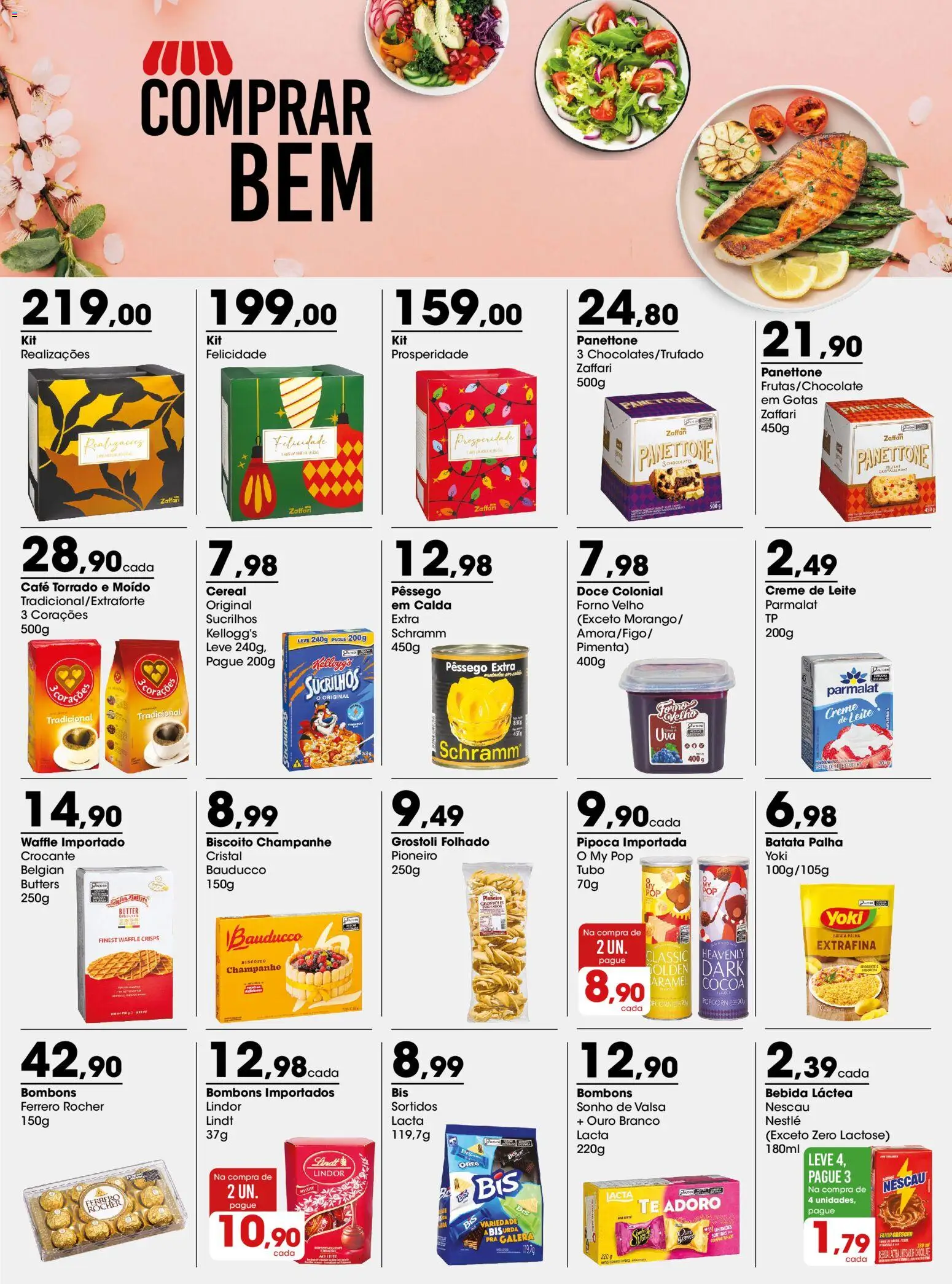 Zaffari Folheto - válido de 01.12.2025 | Página: 1 | Produtos: Pêssego, Café, Sucrilhos, Batata palha