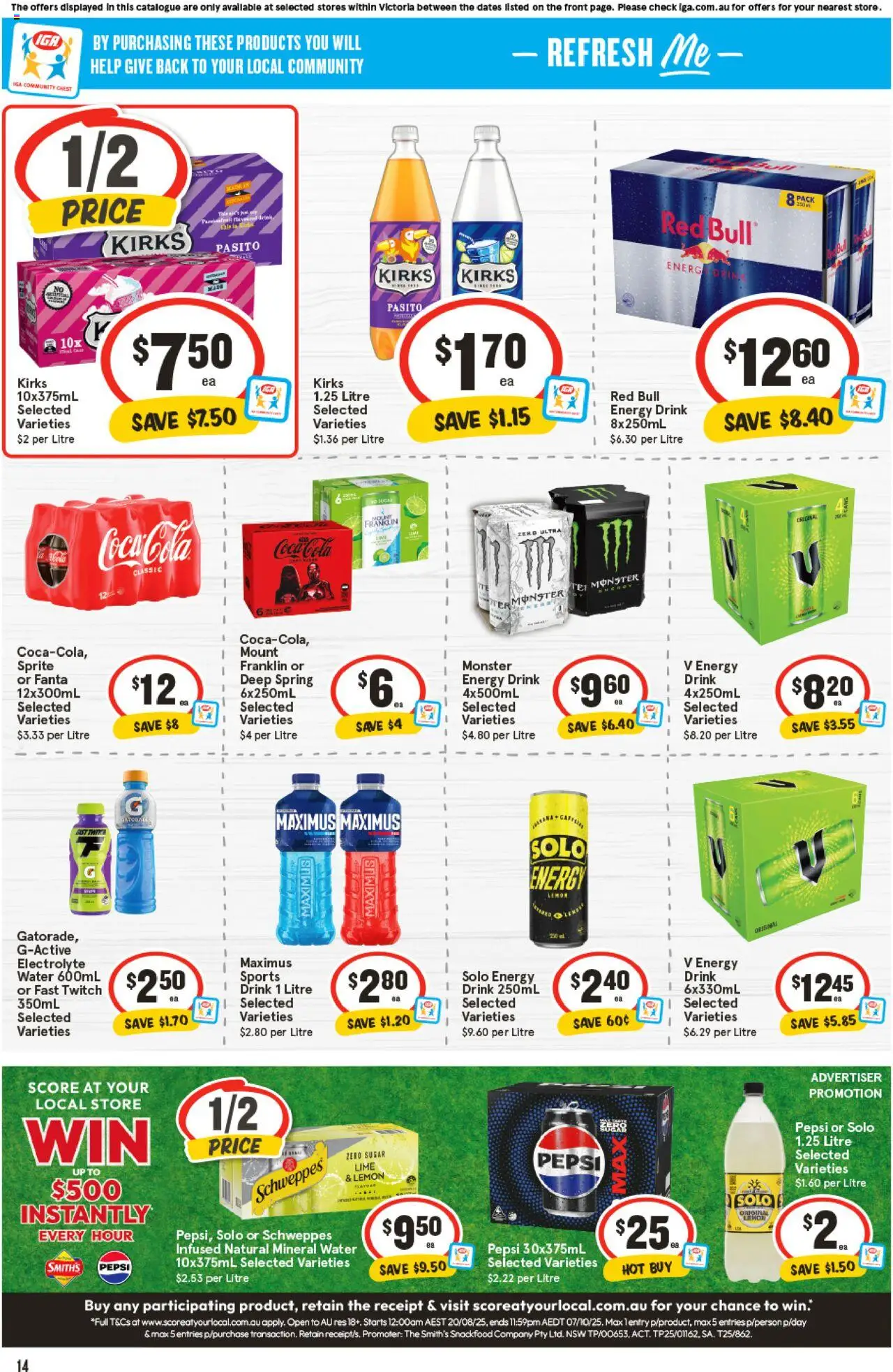 IGA catalogue - valid from 20.08.2025 | Page: 10 | Products: Cheese, Honey, Cream, Salt