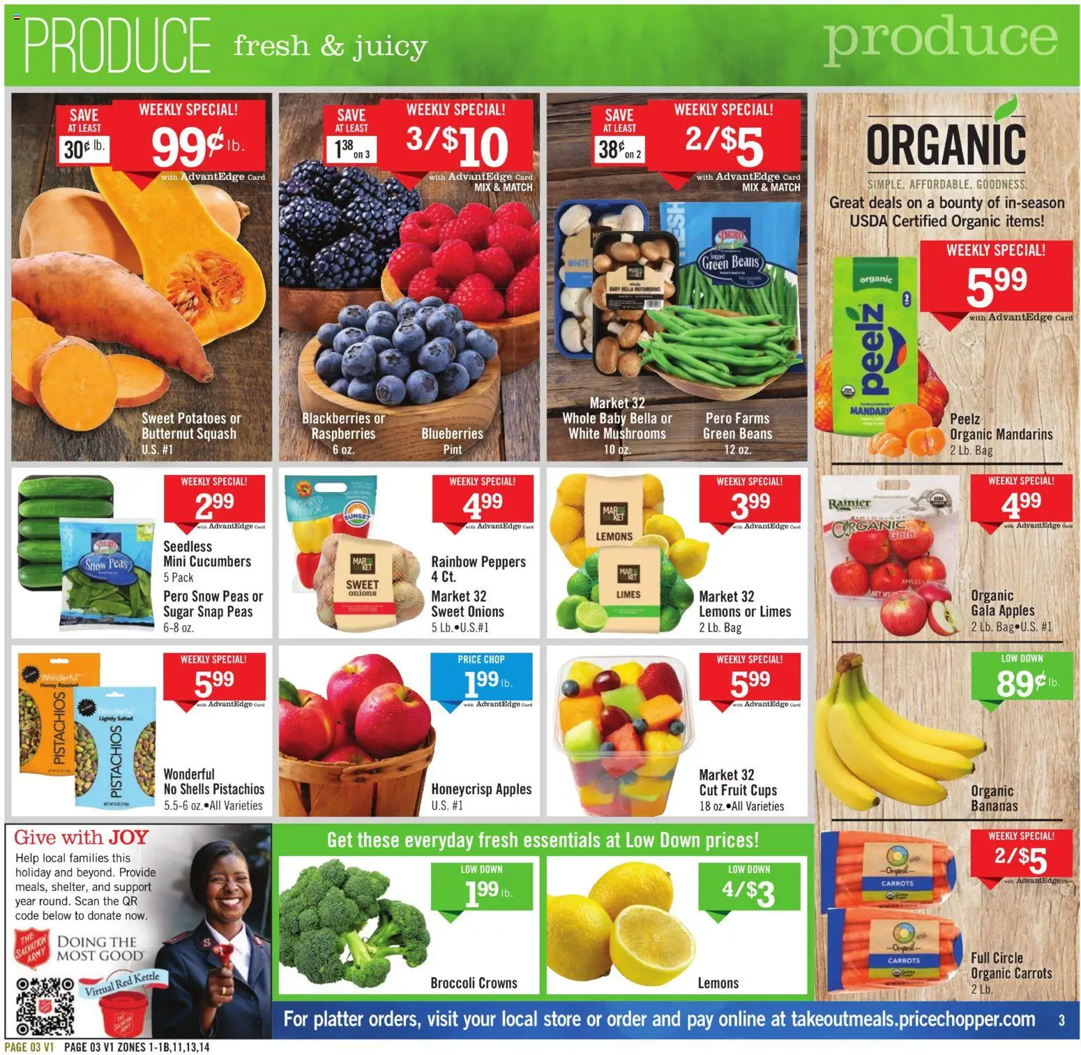 Price Chopper Weekly Ad - valid from 06.12.2025 | Page: 3 | Products: Mandarins, Crowns, Apples, Potatoes