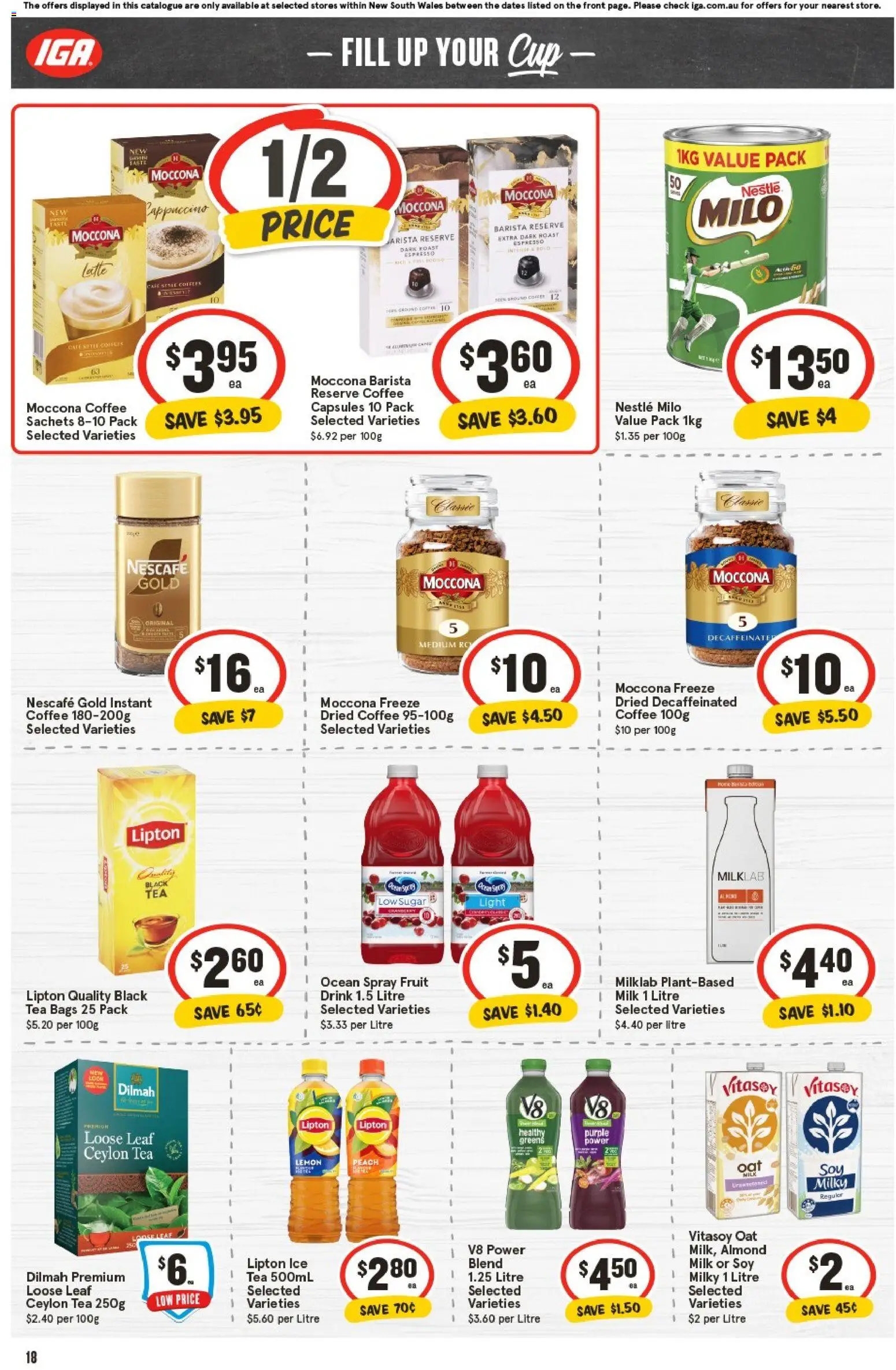 IGA catalogue - valid from 05.11.2025 | Page: 18 | Products: Light, Sugar, Moccona, Nescafe