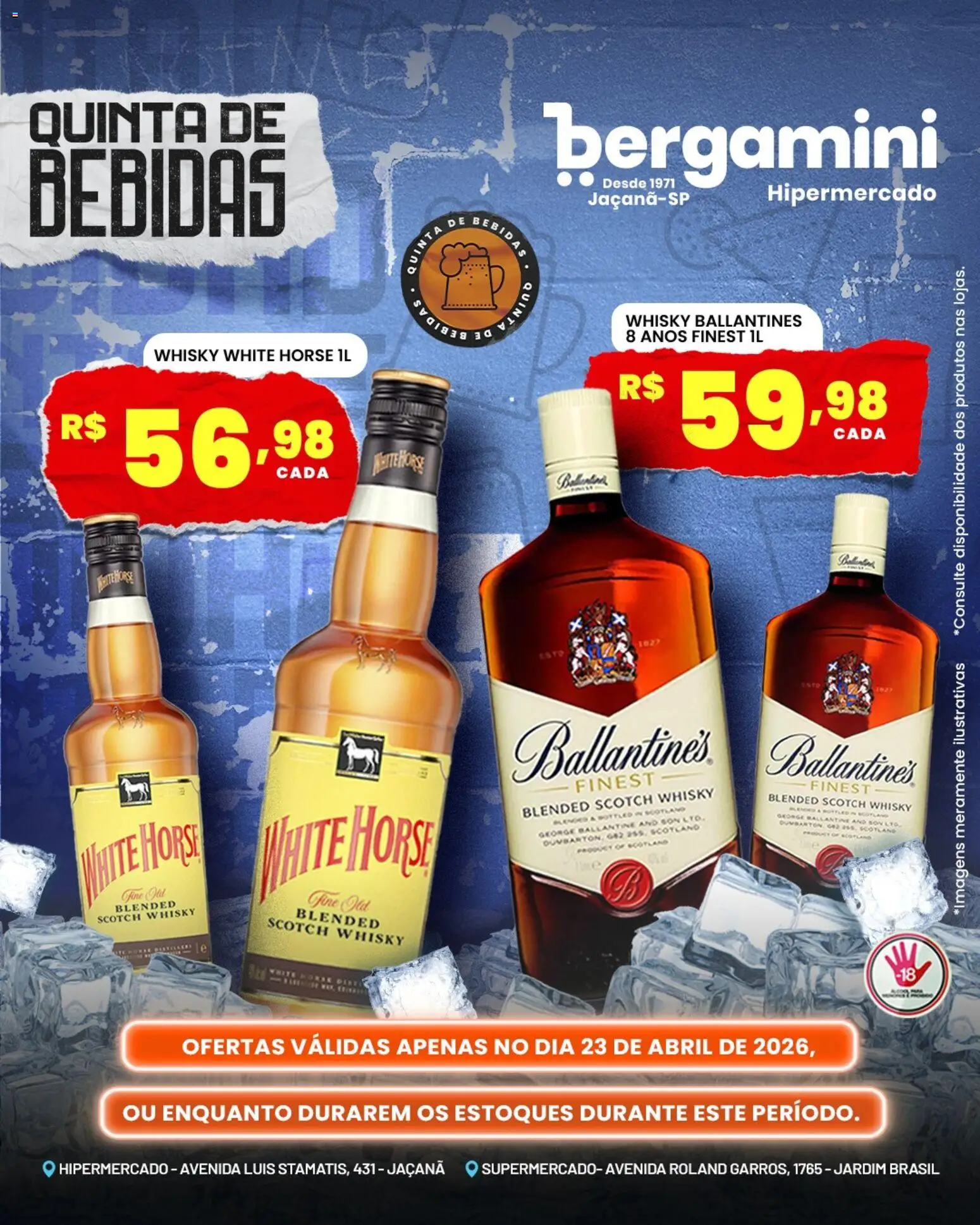 Supermercado Bergamini Folheto - válido de 23.04.2026 | Página: 10 | Produtos: Whisky, Tinta