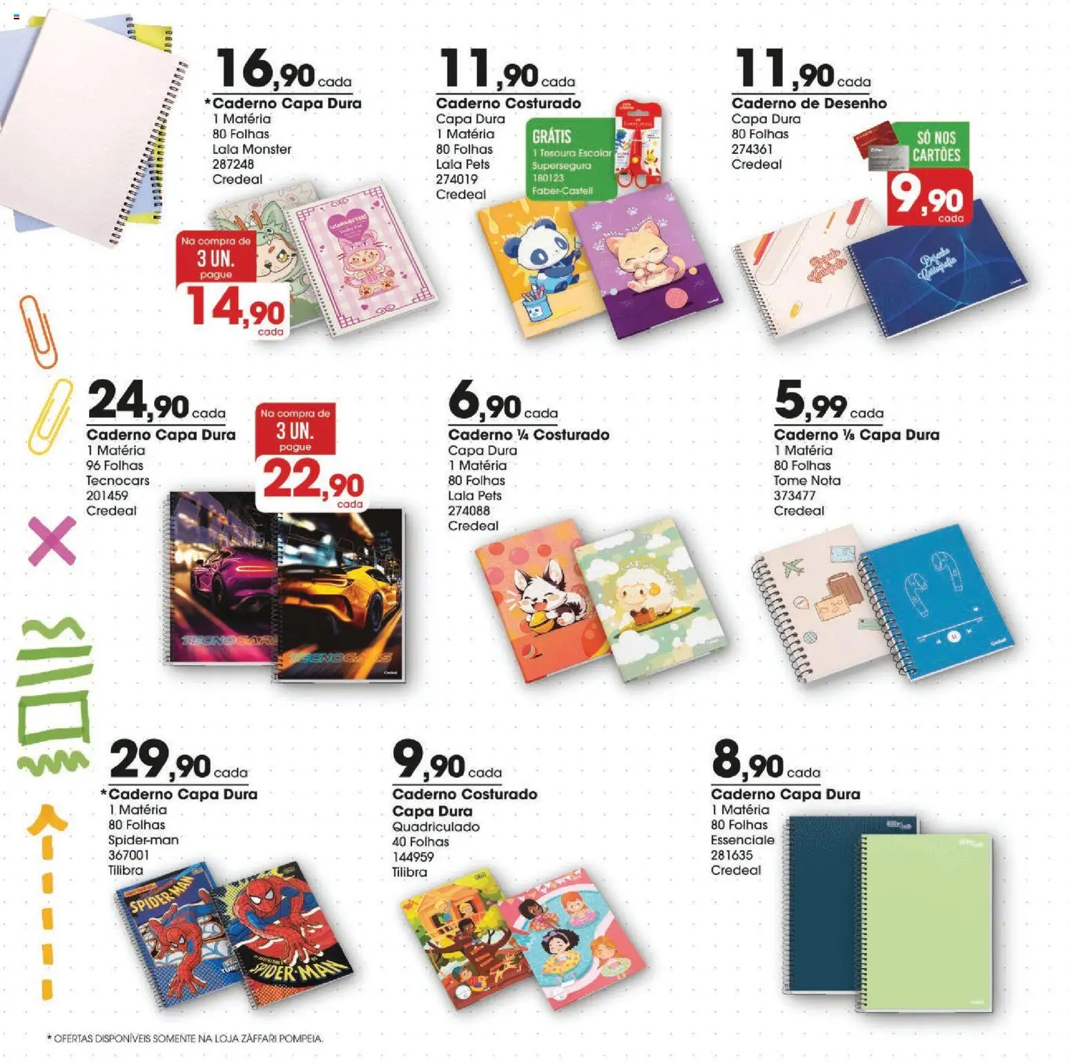 Zaffari Folheto - válido de 19.01.2026 | Página: 6 | Produtos: Tesoura, Caderno, Monster