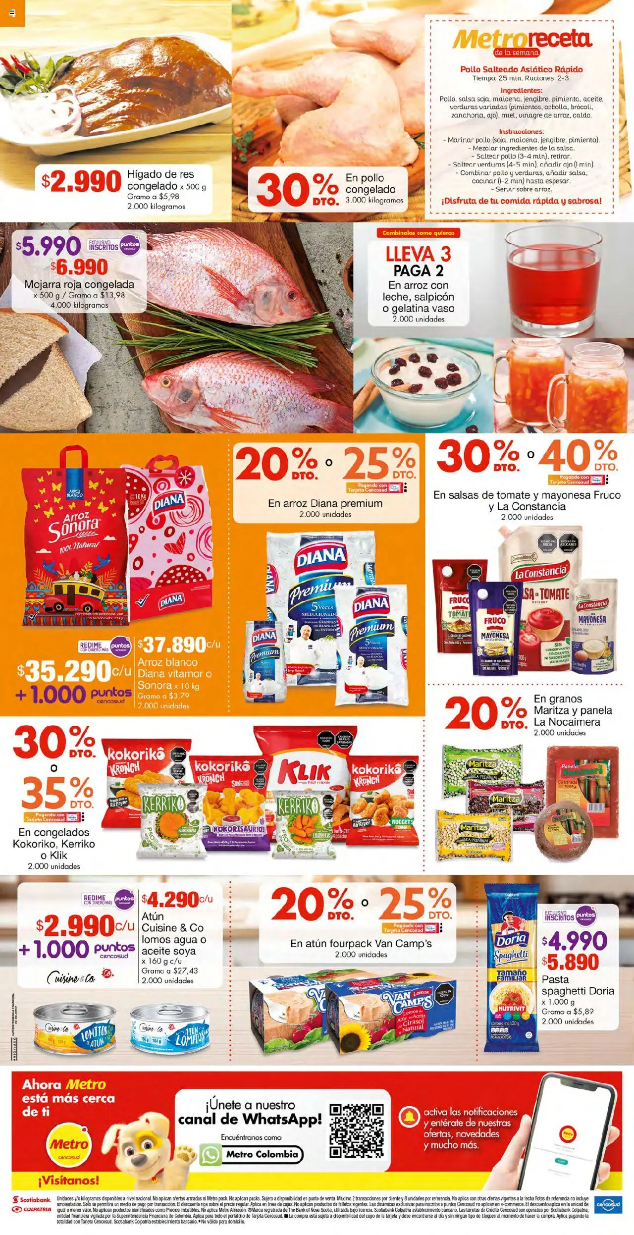 Metro revista - valida desde el 17.10.2025 | Página: 4 | Productos: Agua, Arroz, Pollo, Tomate