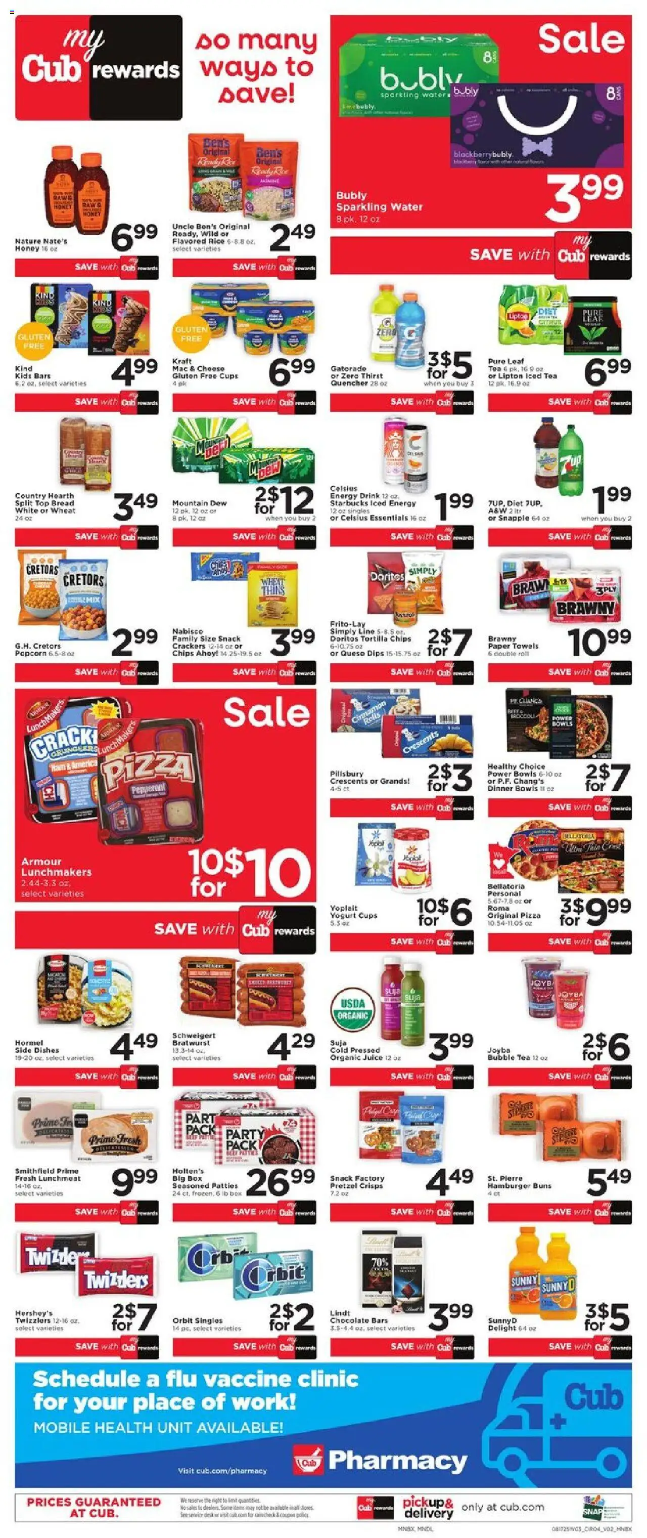 Cub Foods Weekly Savings - MN - valid from 17.08.2025 | Page: 6 | Products: Bread, Chocolate, Juice, Tea