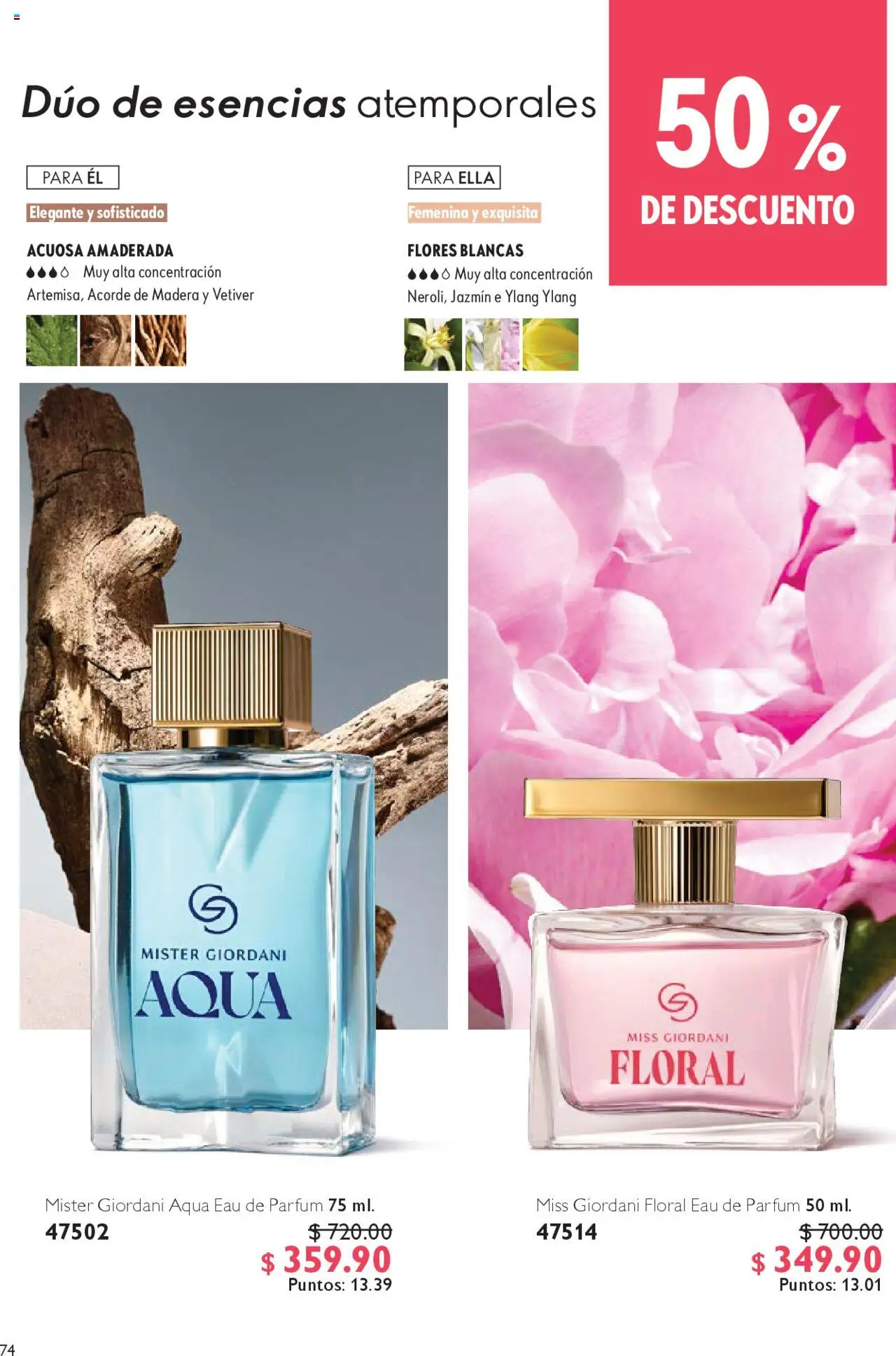 Nuevas ofertas de Oriflame válidas en toda la República Mexicana desde el 04.10.2025. ¡Encuentra las mejores ofertas en Oriflame - Campaña 14 2025! | Página: 74 | Productos: Esencias