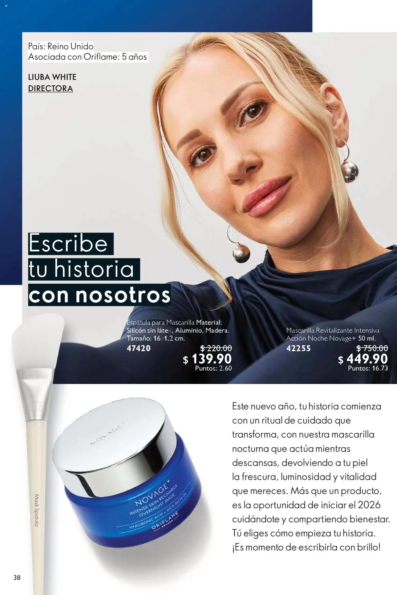 Nuevas ofertas de Oriflame válidas en toda la República Mexicana desde el 27.12.2025. ¡Encuentra las mejores ofertas en Oriflame campaña 1 2026! | Página: 38 | Productos: Espátula, Brillo, Mascarilla