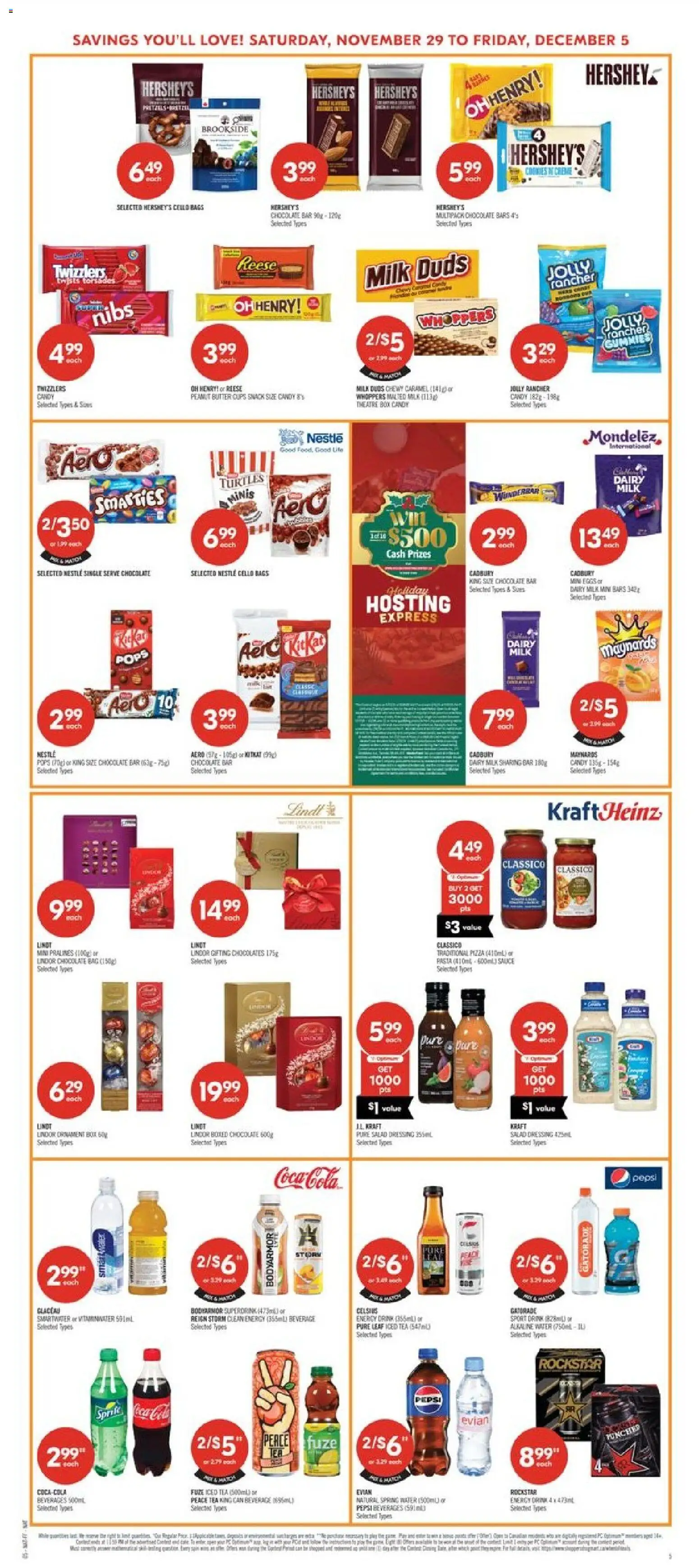 Shoppers flyer valid from 29.11.2025 | Page: 17 | Products: Pasta, Milk, Butter, Pizza