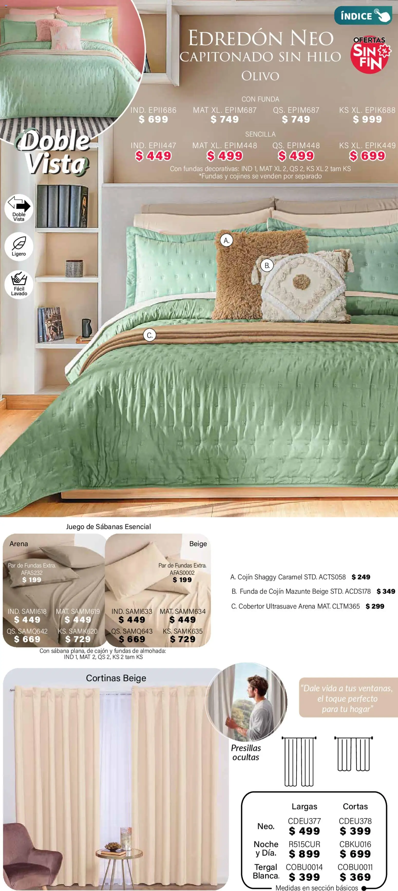 Nuevas ofertas de Colchas Concord válidas en toda la República Mexicana desde el 01.11.2025. ¡Encuentra las mejores ofertas en Colchas Concord Buen Fin! | Página: 26 | Productos: Cobertor, Juego, Almohada, Sabanas