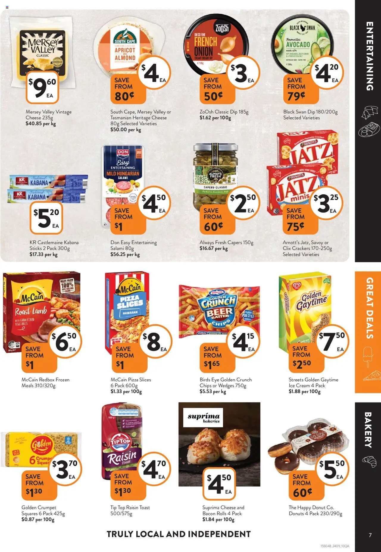 Foodworks catalogue - valid from 24.09.2025 | Page: 7 | Products: Crackers, Salami, Cream, Ice cream