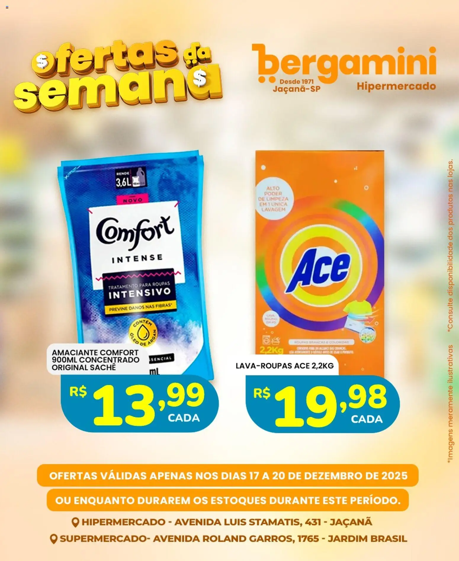 Supermercado Bergamini Folheto - válido de 17.12.2025 | Página: 9 | Produtos: Óleo, Roupas, Amaciante